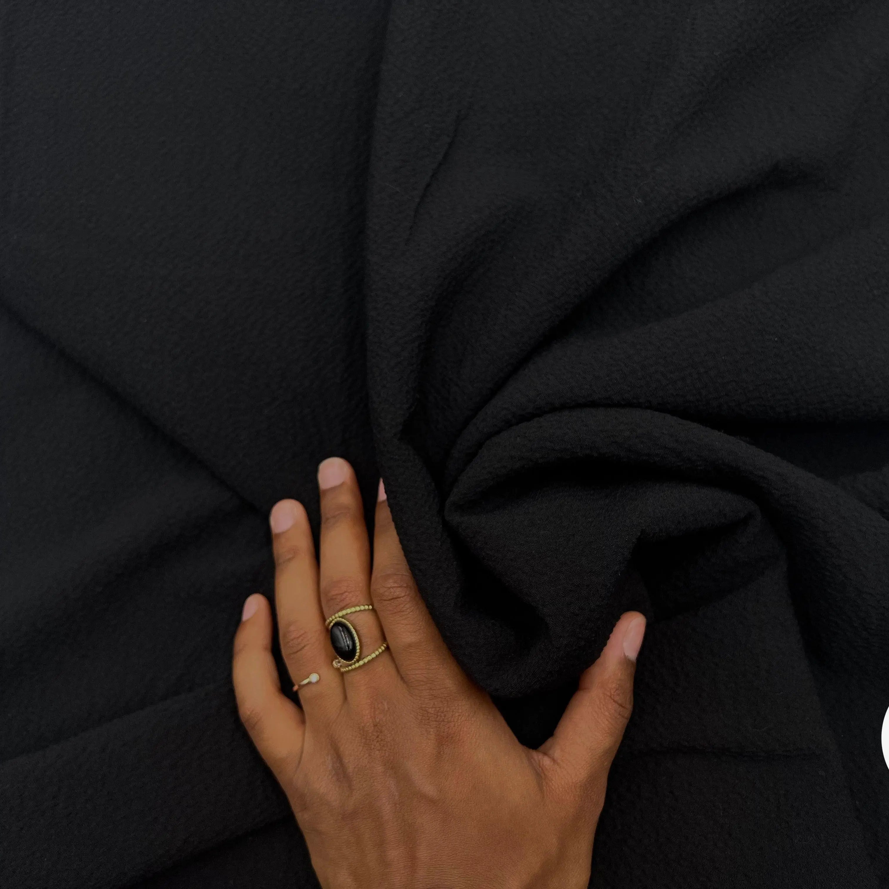 JACQUARD GRÊLÉ NOIR STRETCH - My Little Coupon - tissu - coudre