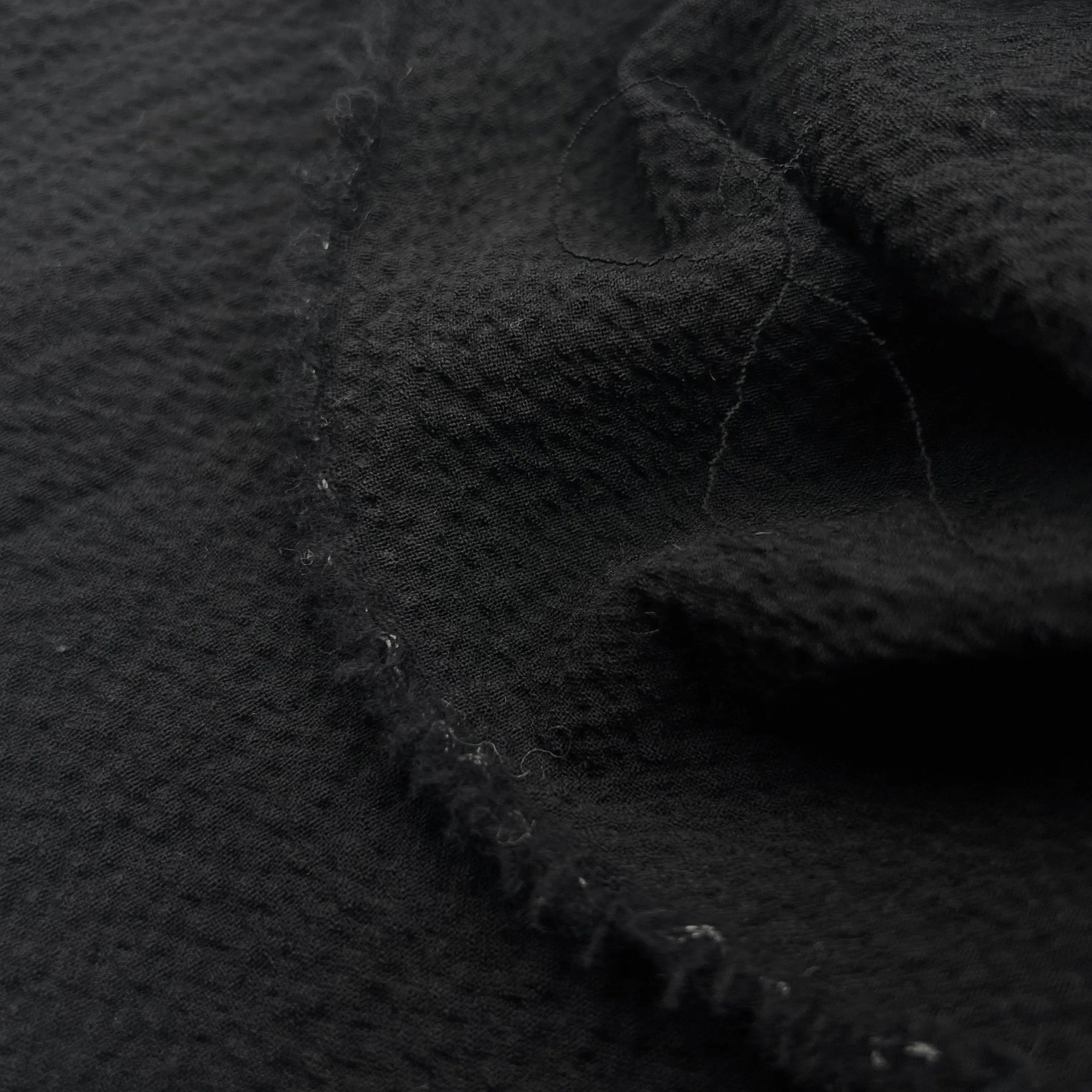 JACQUARD GRÊLÉ NOIR STRETCH - My Little Coupon - tissu - coudre