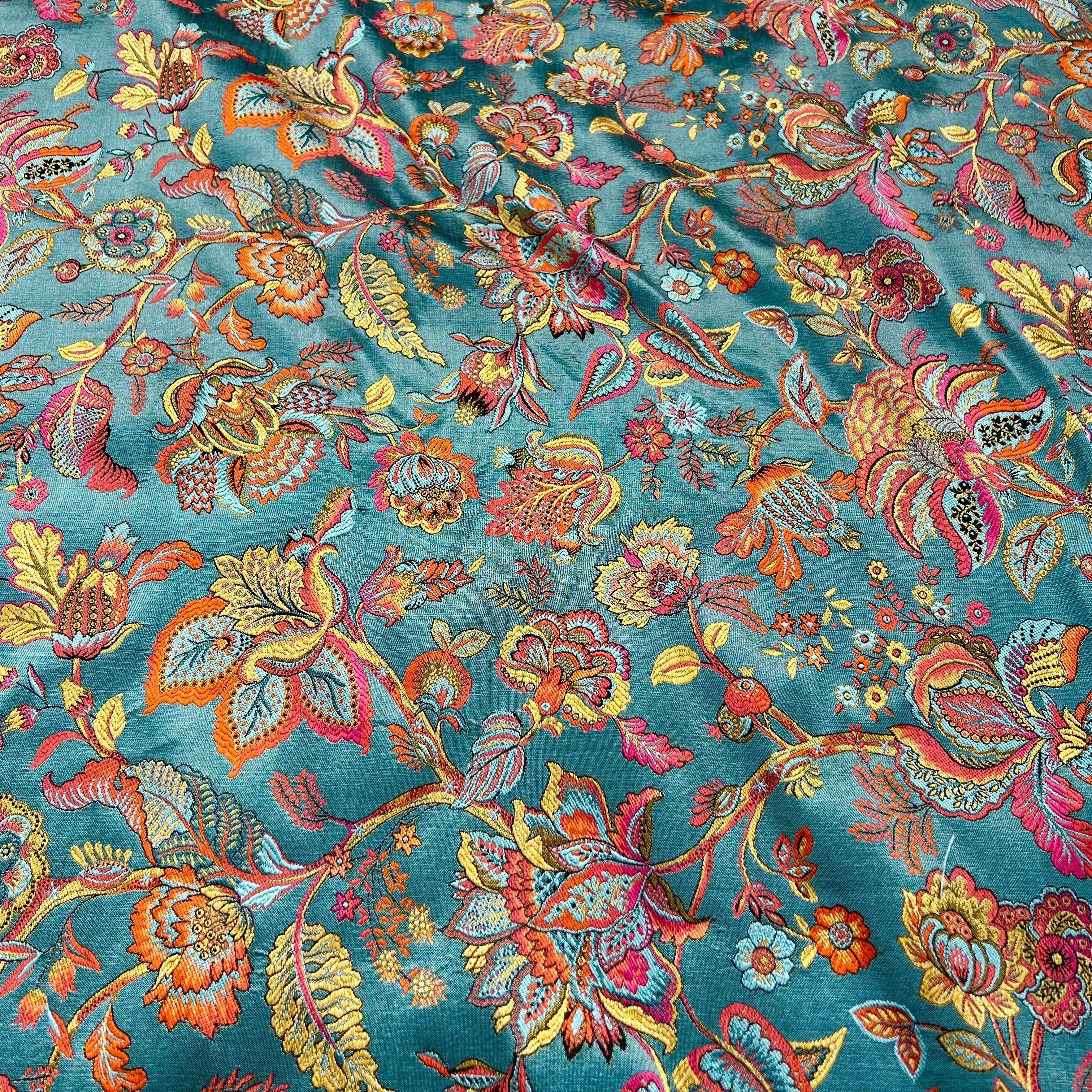 JACQUARD INAYA ALLOVER CIEL TISSE TEINT 140 CM MADE IN FRANCE - My Little Coupon