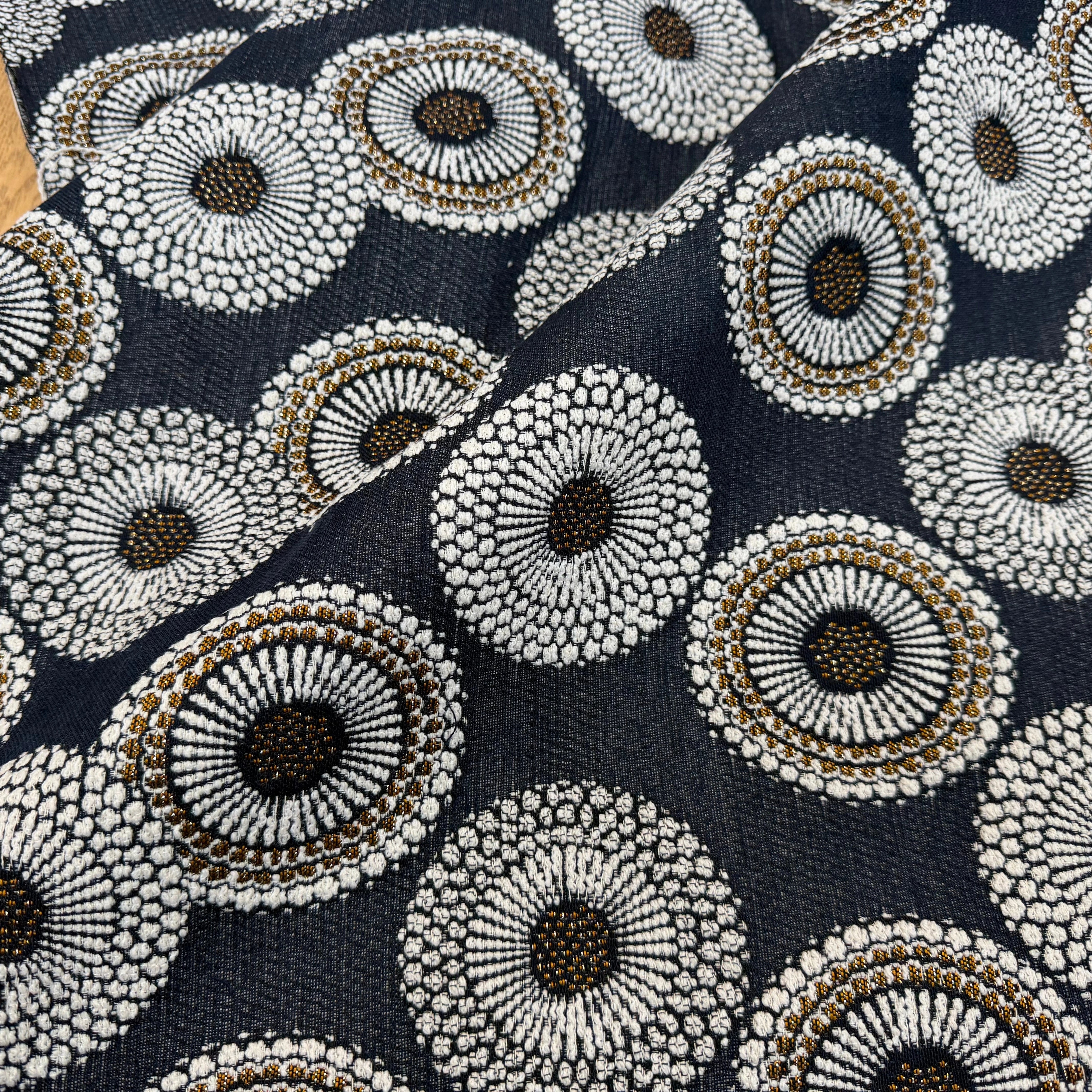 JACQUARD JOJOBA ALLOVER MARINE 140 CM MADE IN FRANCE 🇫🇷 - My Little Coupon