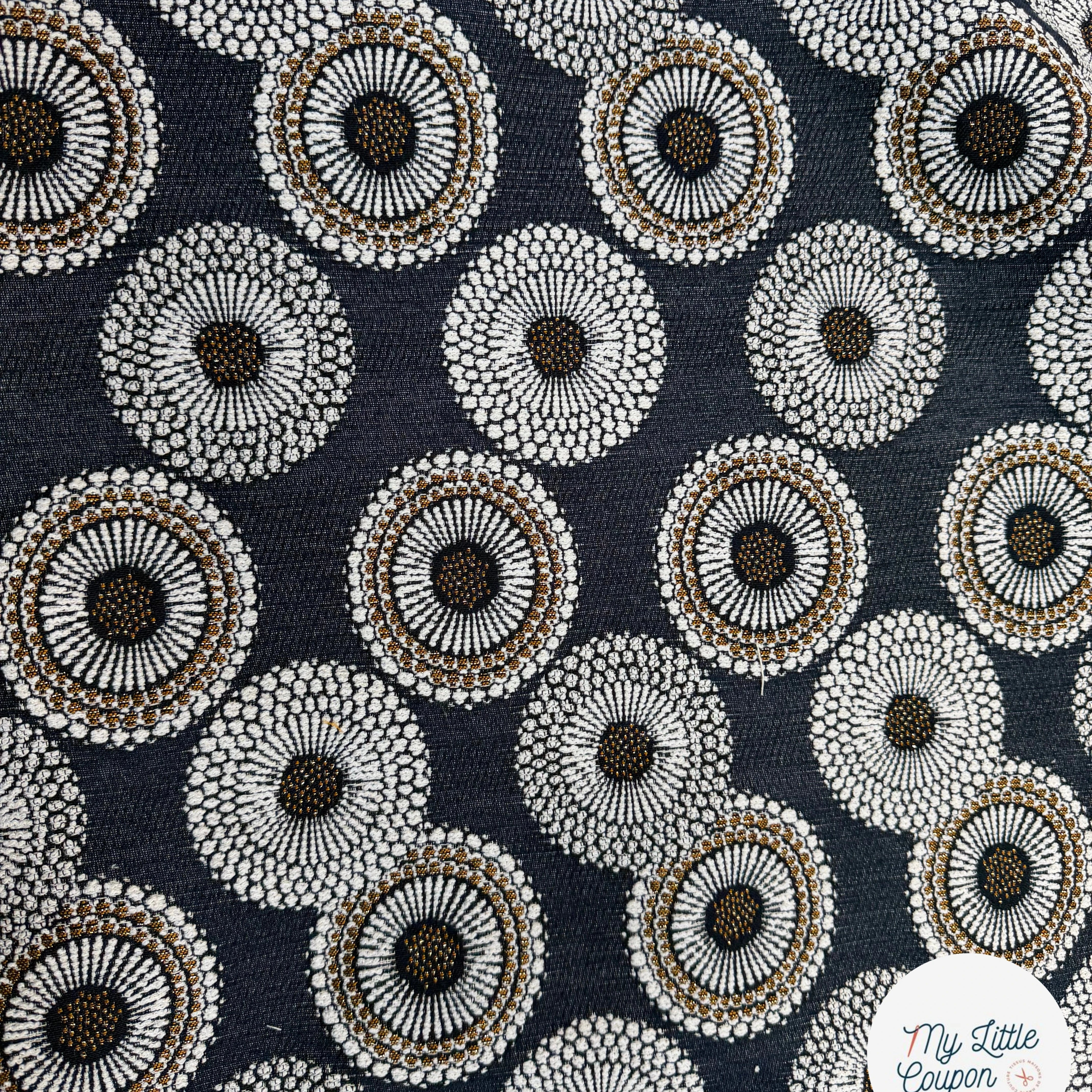 JACQUARD JOJOBA ALLOVER MARINE 140 CM MADE IN FRANCE 🇫🇷 - My Little Coupon