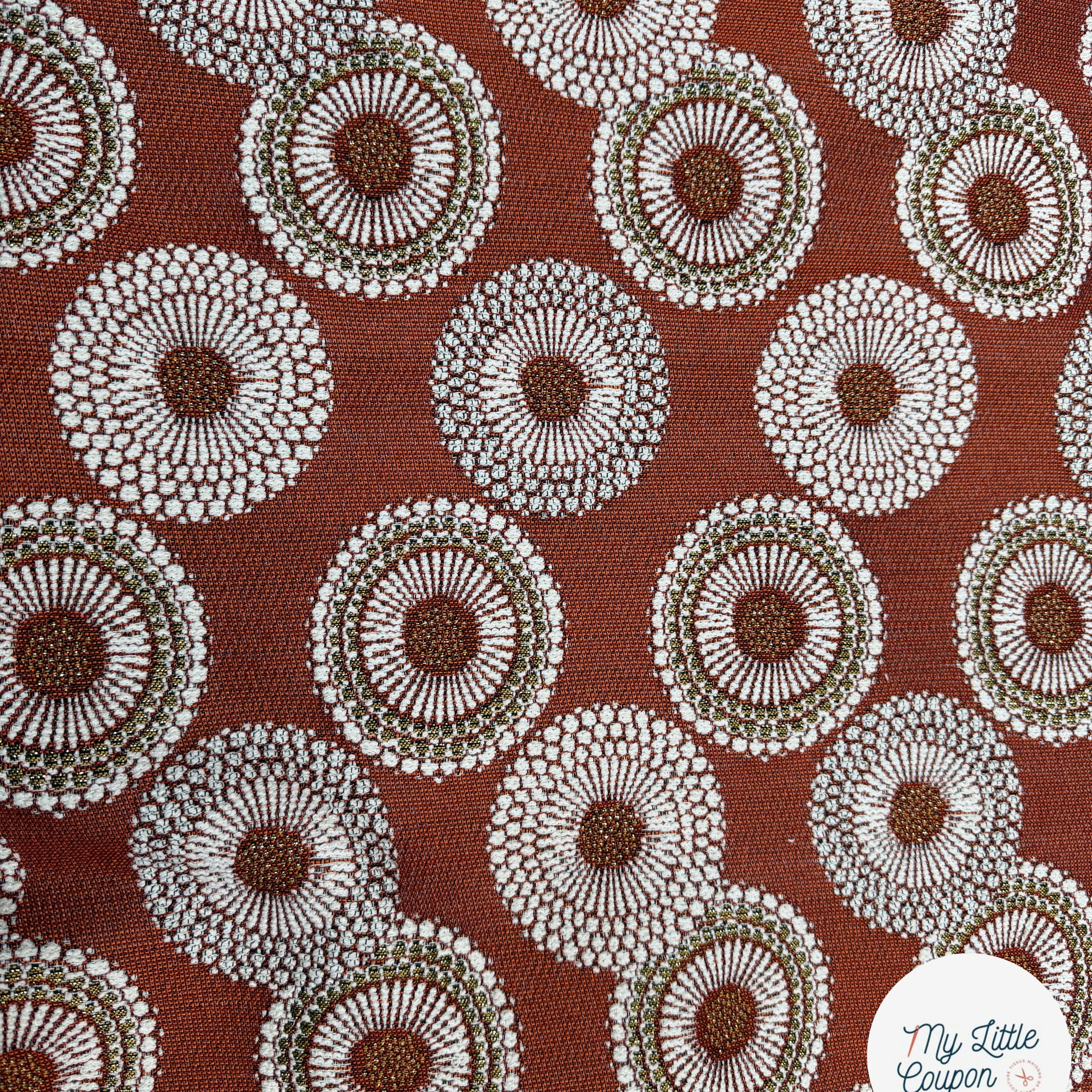 JACQUARD JOJOBA ALLOVER TERRACOTTA 140 CM MADE IN FRANCE 🇫🇷 - My Little Coupon