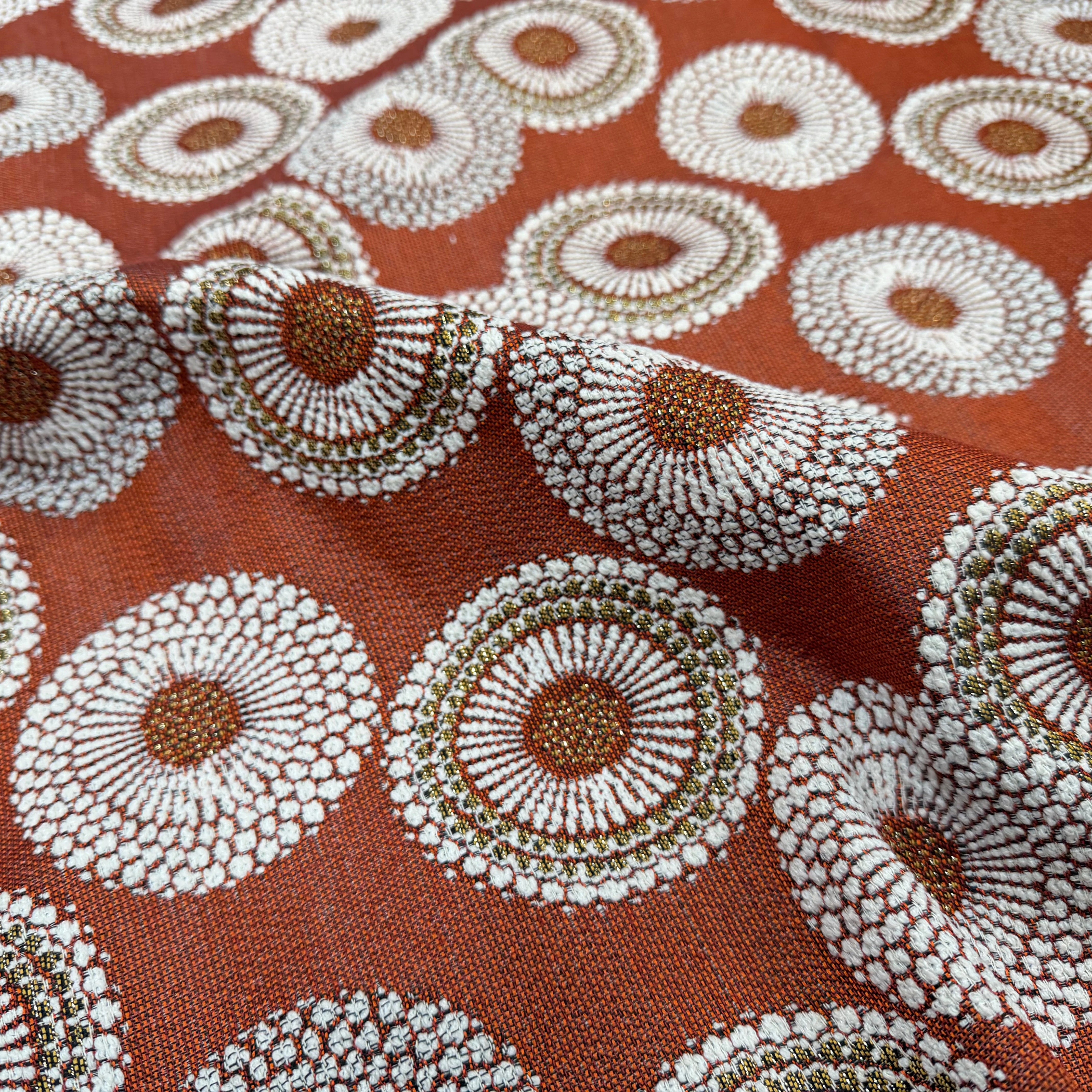 JACQUARD JOJOBA ALLOVER TERRACOTTA 140 CM MADE IN FRANCE 🇫🇷 - My Little Coupon