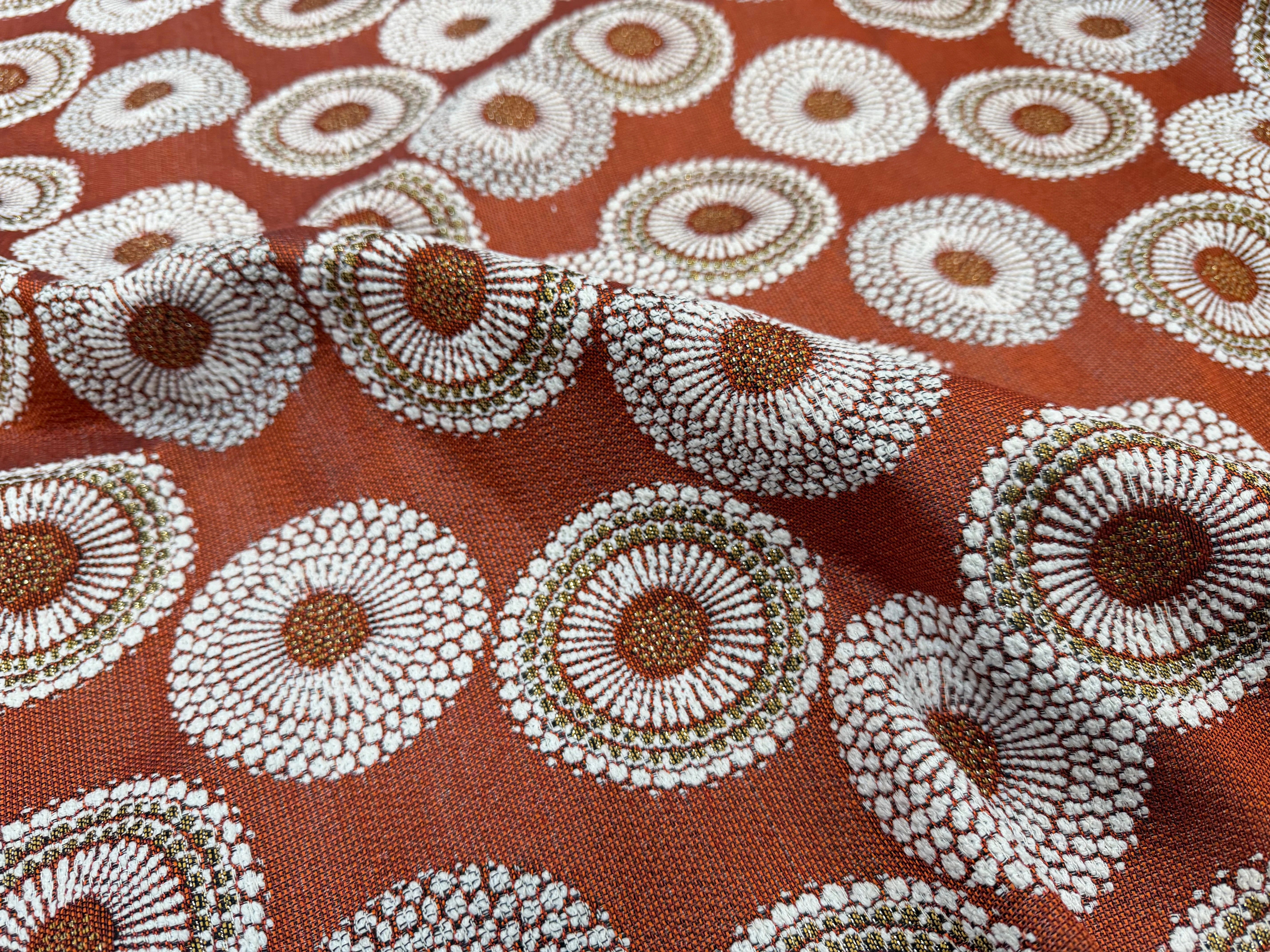 JACQUARD JOJOBA ALLOVER TERRACOTTA 140 CM MADE IN FRANCE 🇫🇷 - My Little Coupon