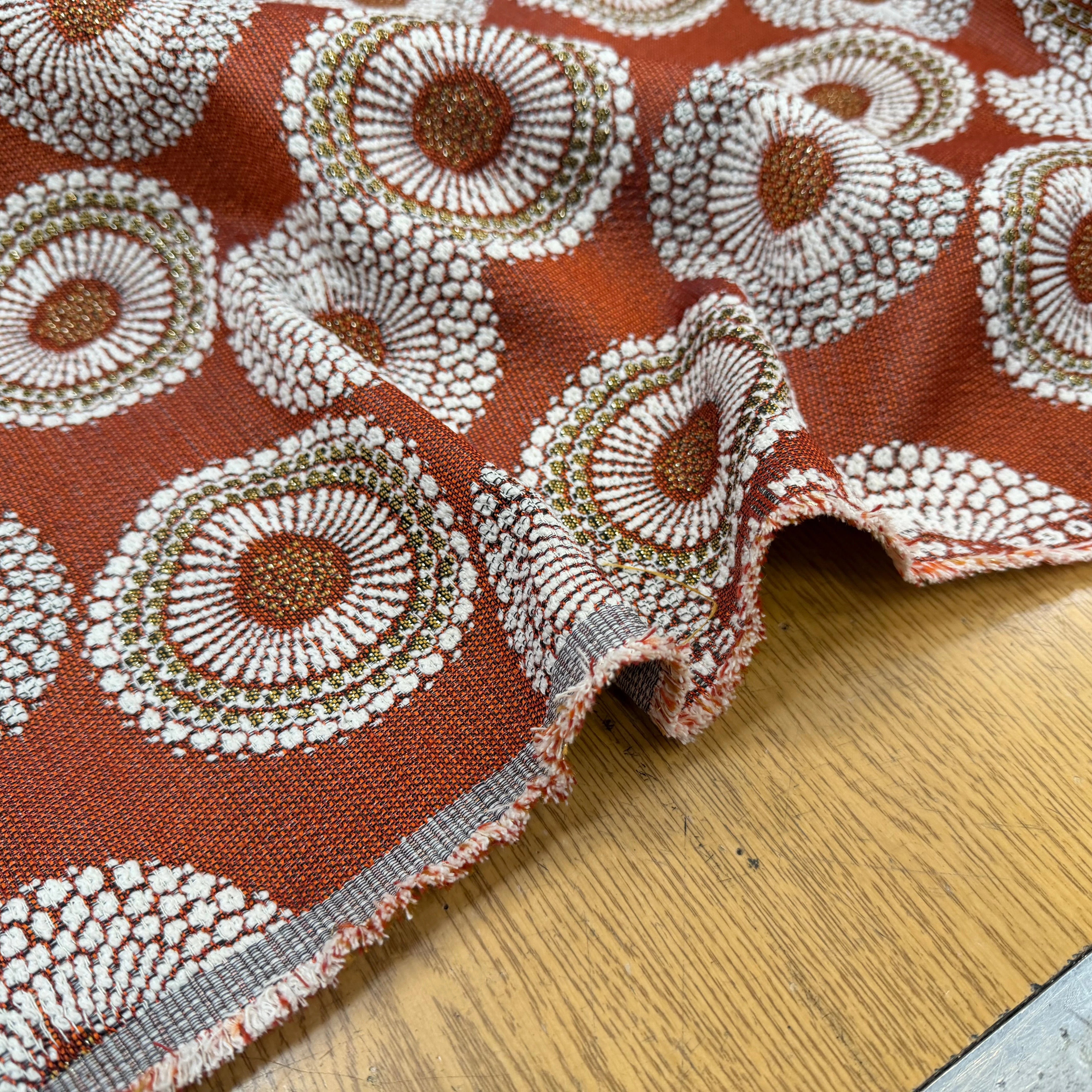 JACQUARD JOJOBA ALLOVER TERRACOTTA 140 CM MADE IN FRANCE 🇫🇷 - My Little Coupon