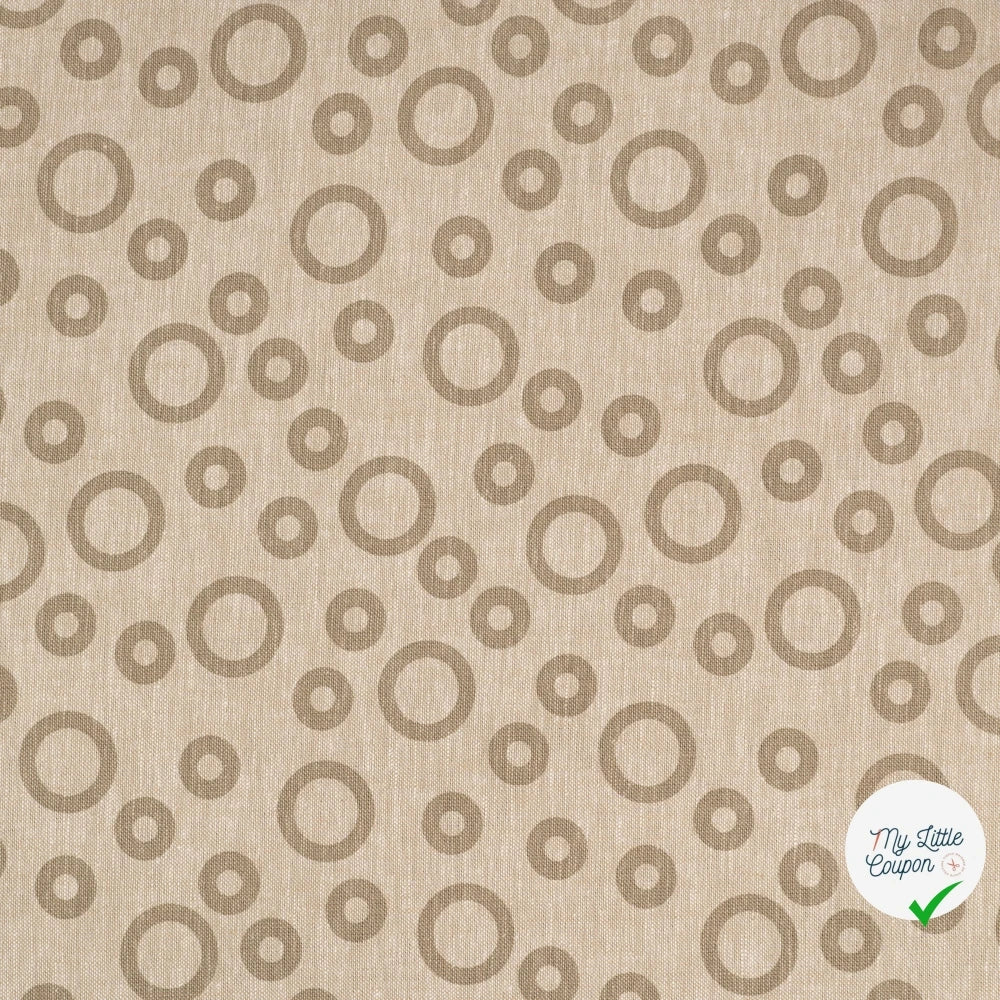 JACQUARD LIN COTON CERCLES SABLE — 55% LIN 45% COTON - My Little Coupon