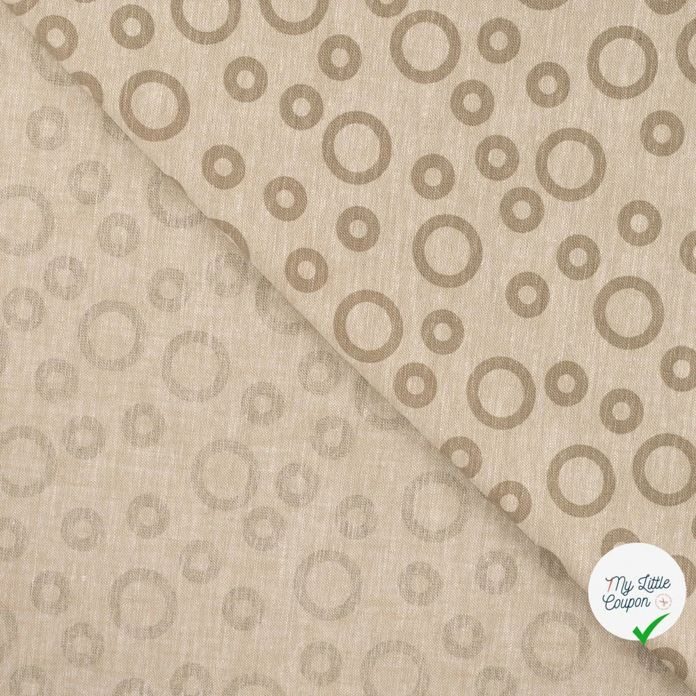 JACQUARD LIN COTON CERCLES SABLE — 55% LIN 45% COTON - My Little Coupon