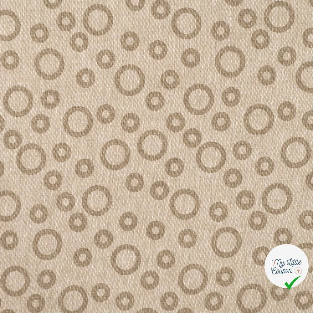 JACQUARD LIN COTON CERCLES SABLE — 55% LIN 45% COTON - My Little Coupon