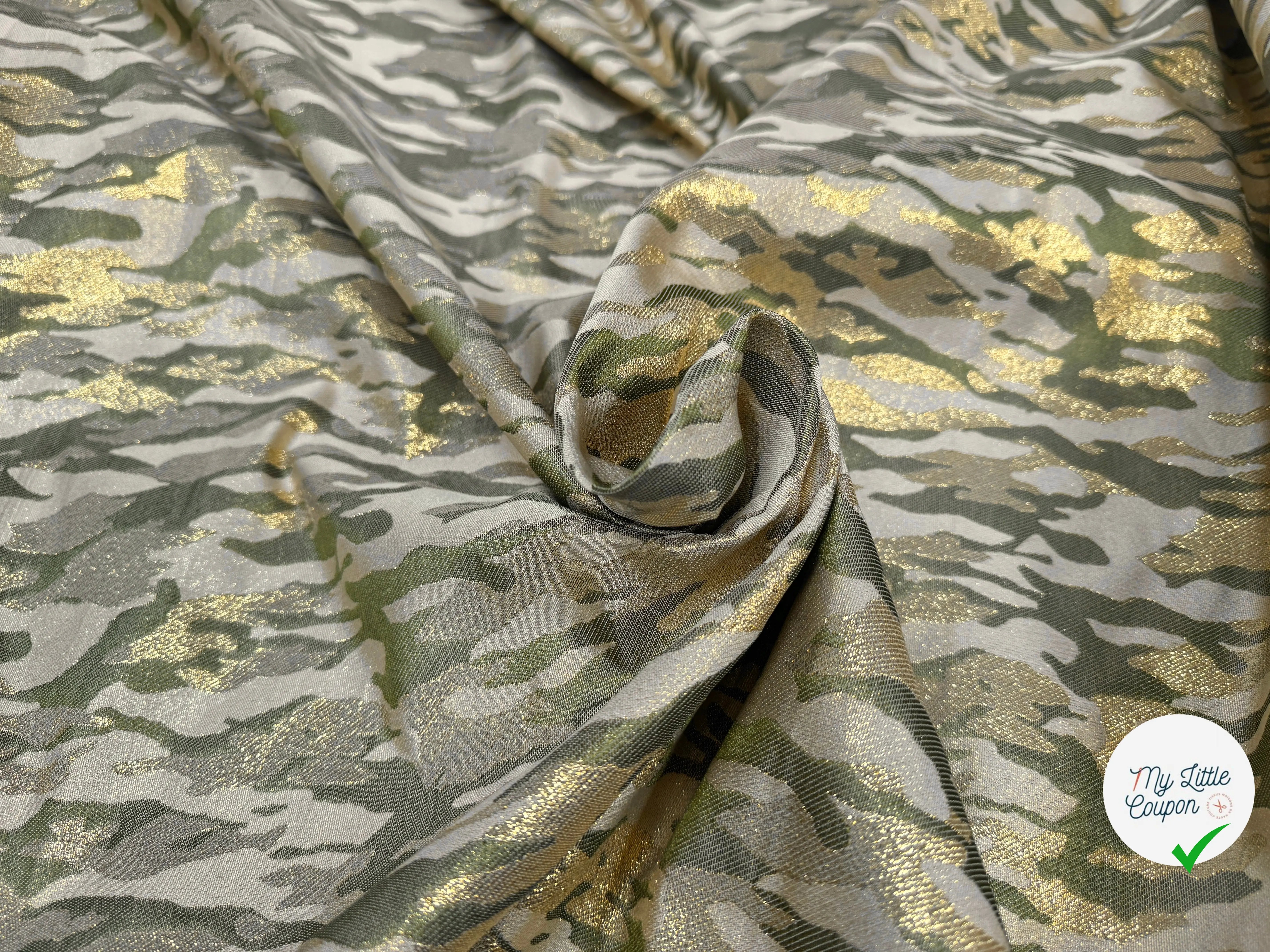JACQUARD LUREX MOTIF CAMOUFLAGE - My Little Coupon