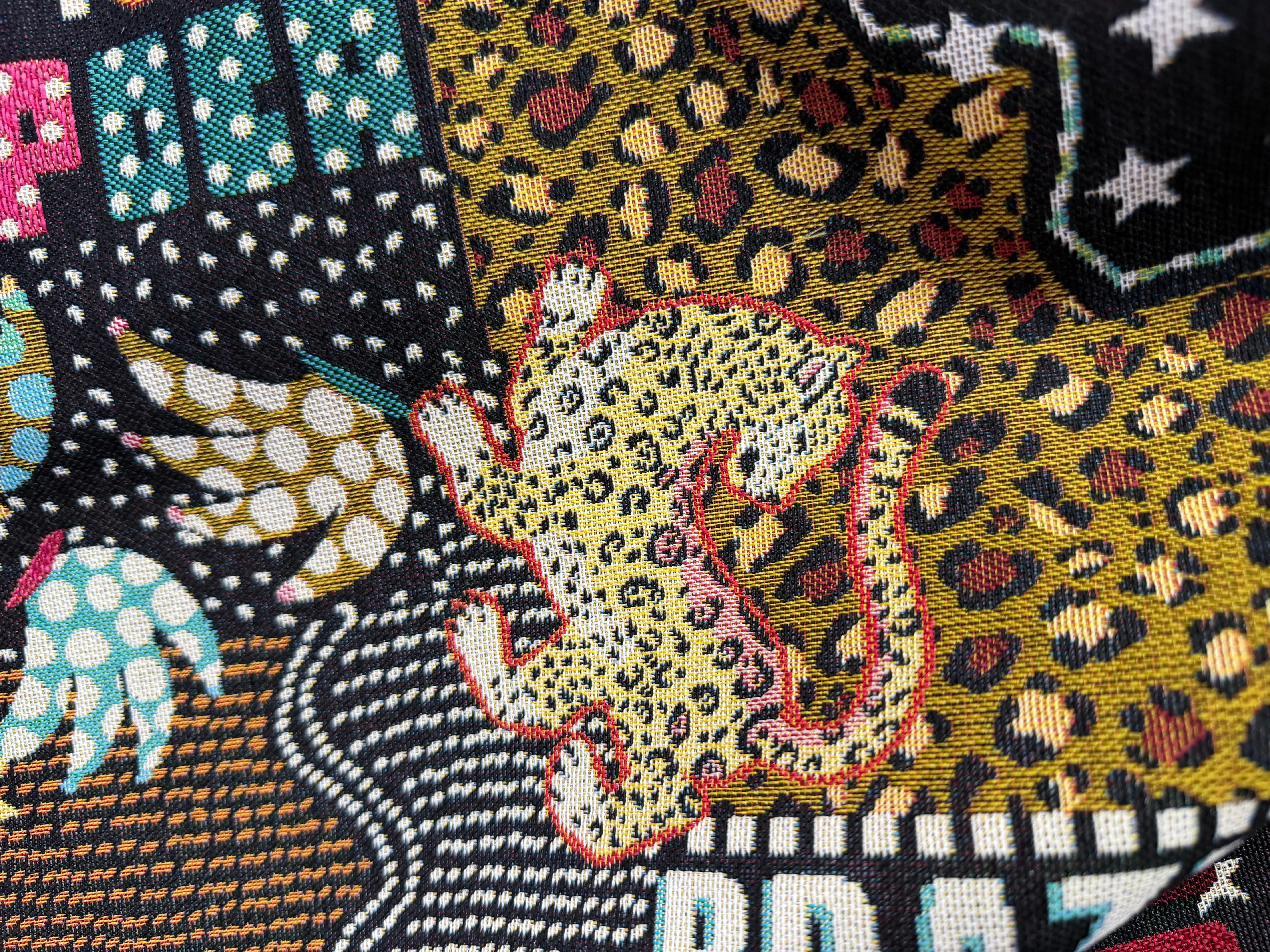 JACQUARD MADE IN FRANCE BOSSA NOVA ALLOVER NOIR MULTICOLOR - My Little Coupon