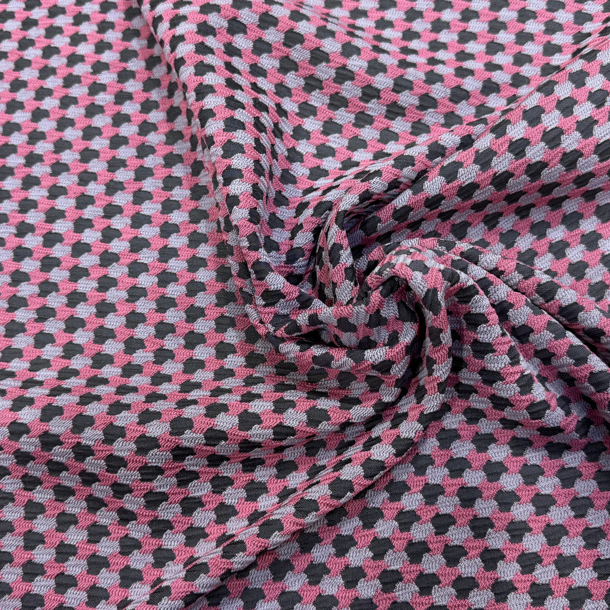 JACQUARD MOTIF STONE ROSE ET GRIS - My Little Coupon