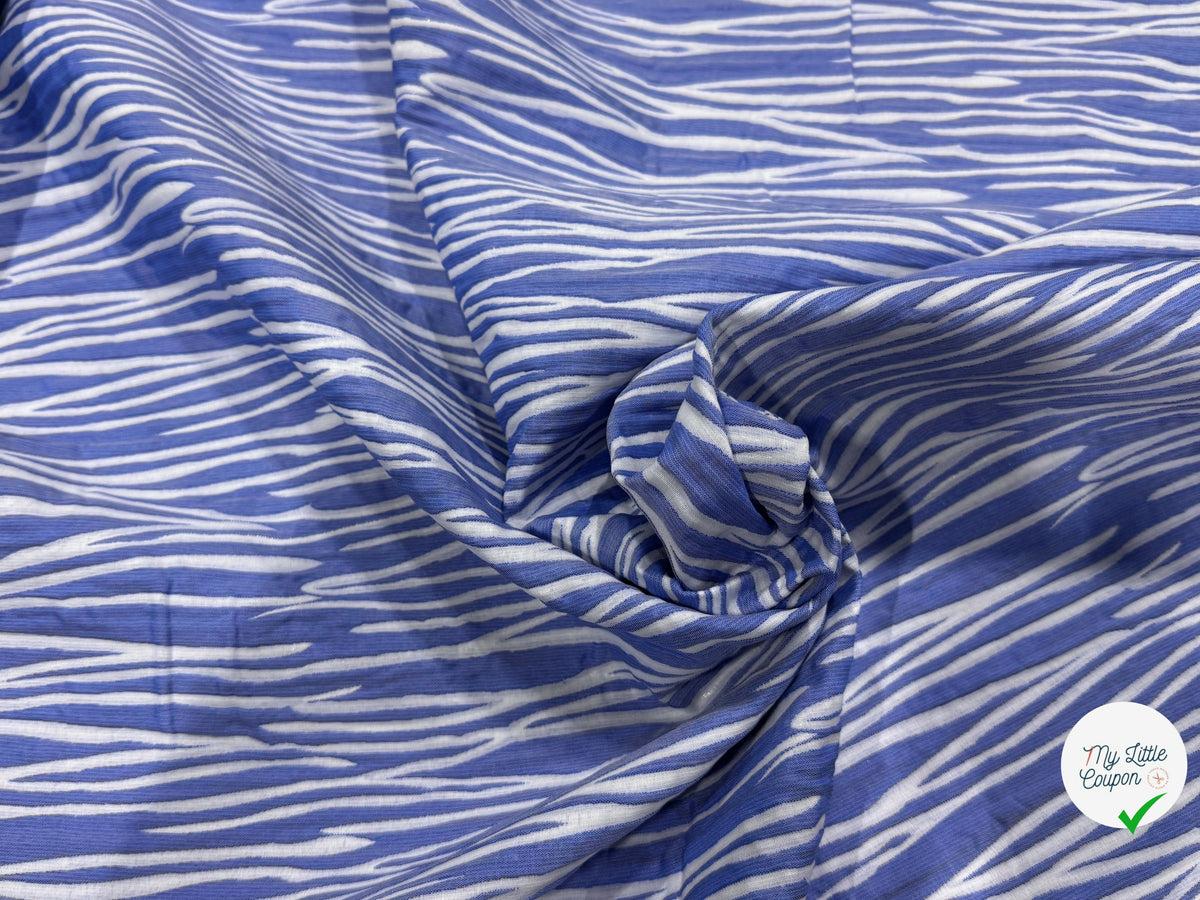 JACQUARD MOTIF ZÈBRE BLEU - My Little Coupon