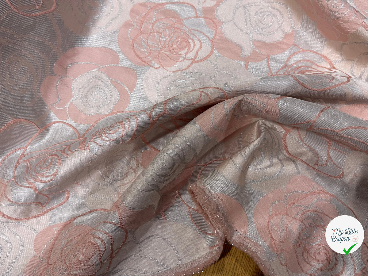 JACQUARD MOTIFS FLORAUX ROSE - My Little Coupon