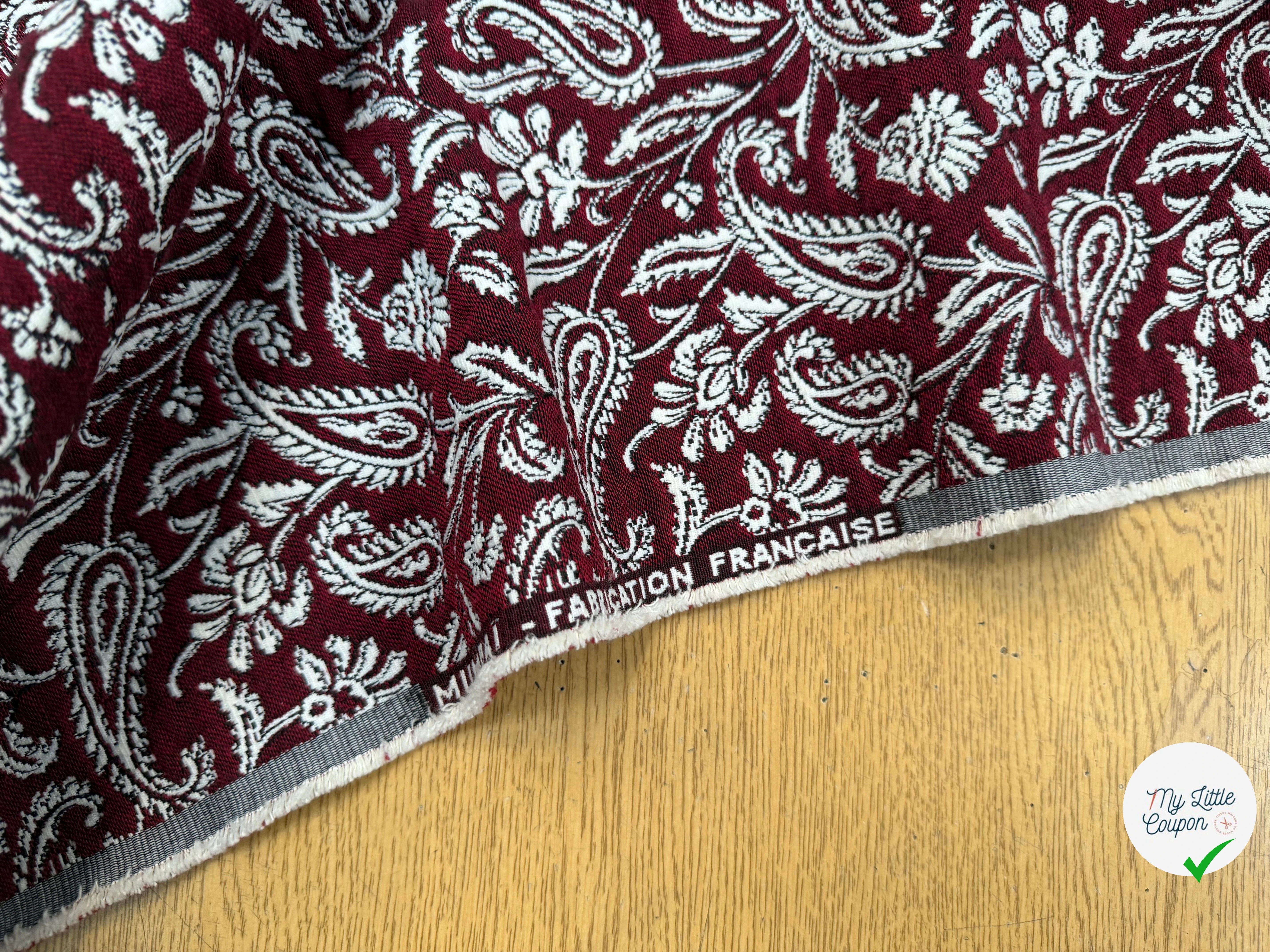 JACQUARD MUMBAI ALLOVER BORDEAUX 140 CM - My Little Coupon