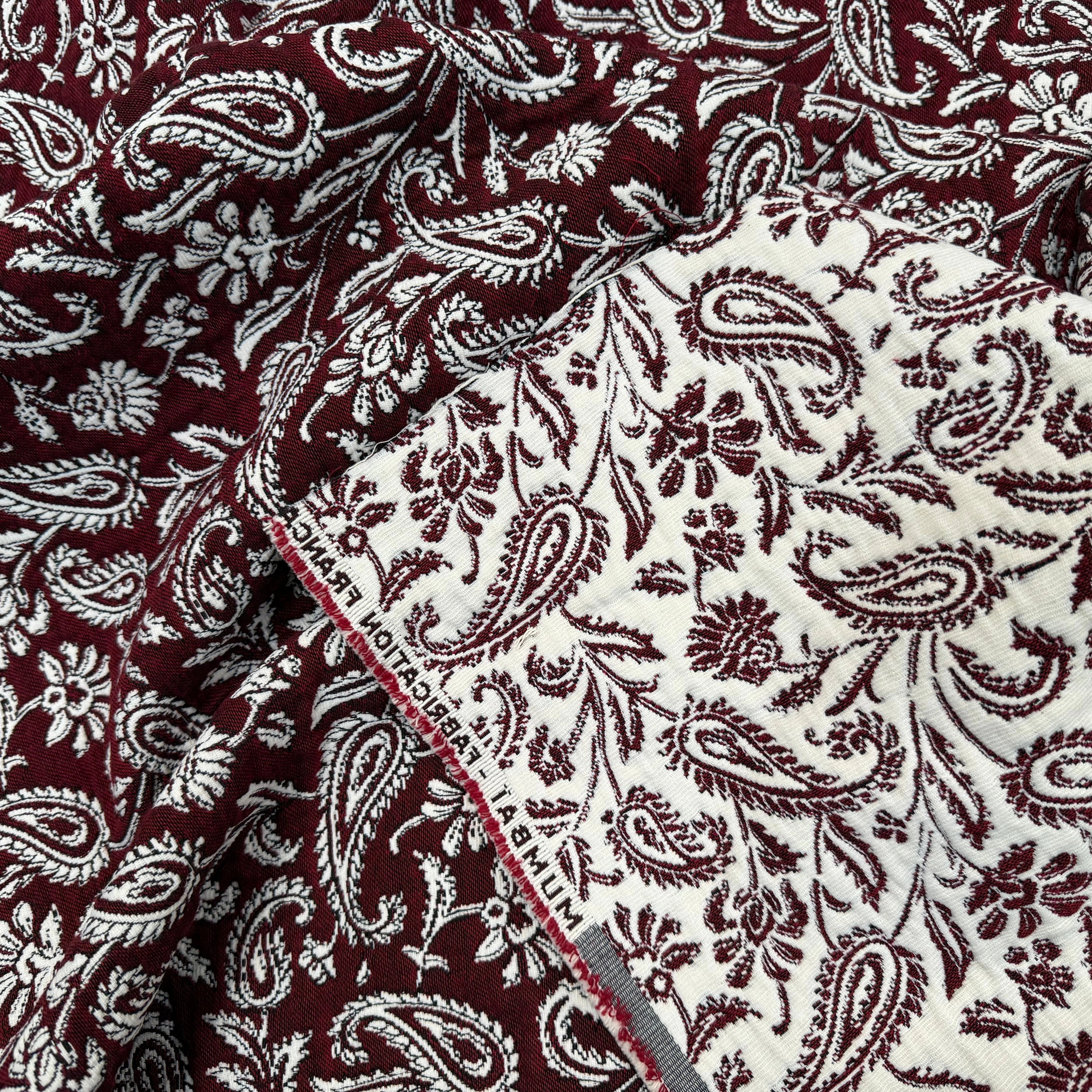 JACQUARD MUMBAI ALLOVER BORDEAUX 140 CM - My Little Coupon