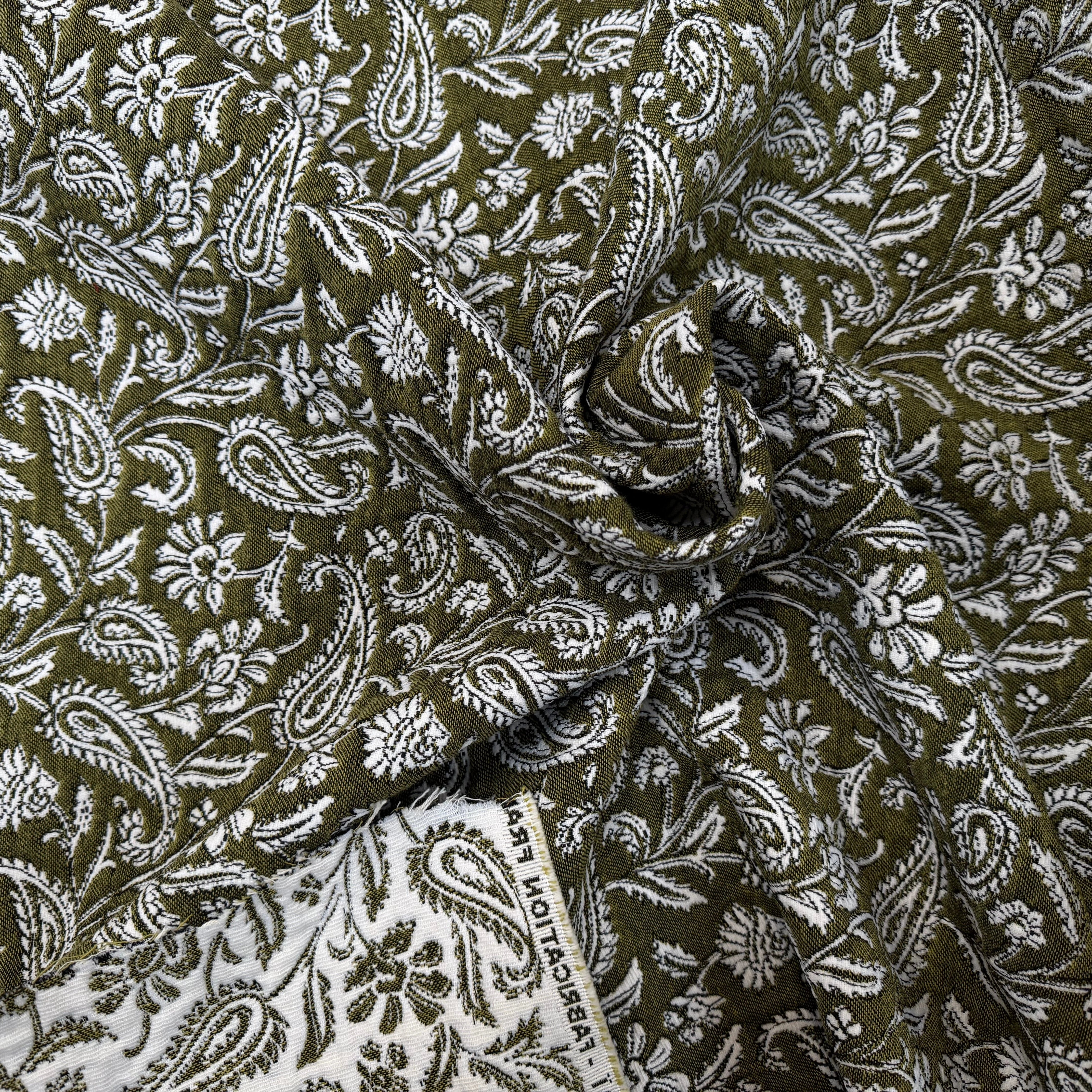 JACQUARD MUMBAI ALLOVER KAKI 140 CM - My Little Coupon