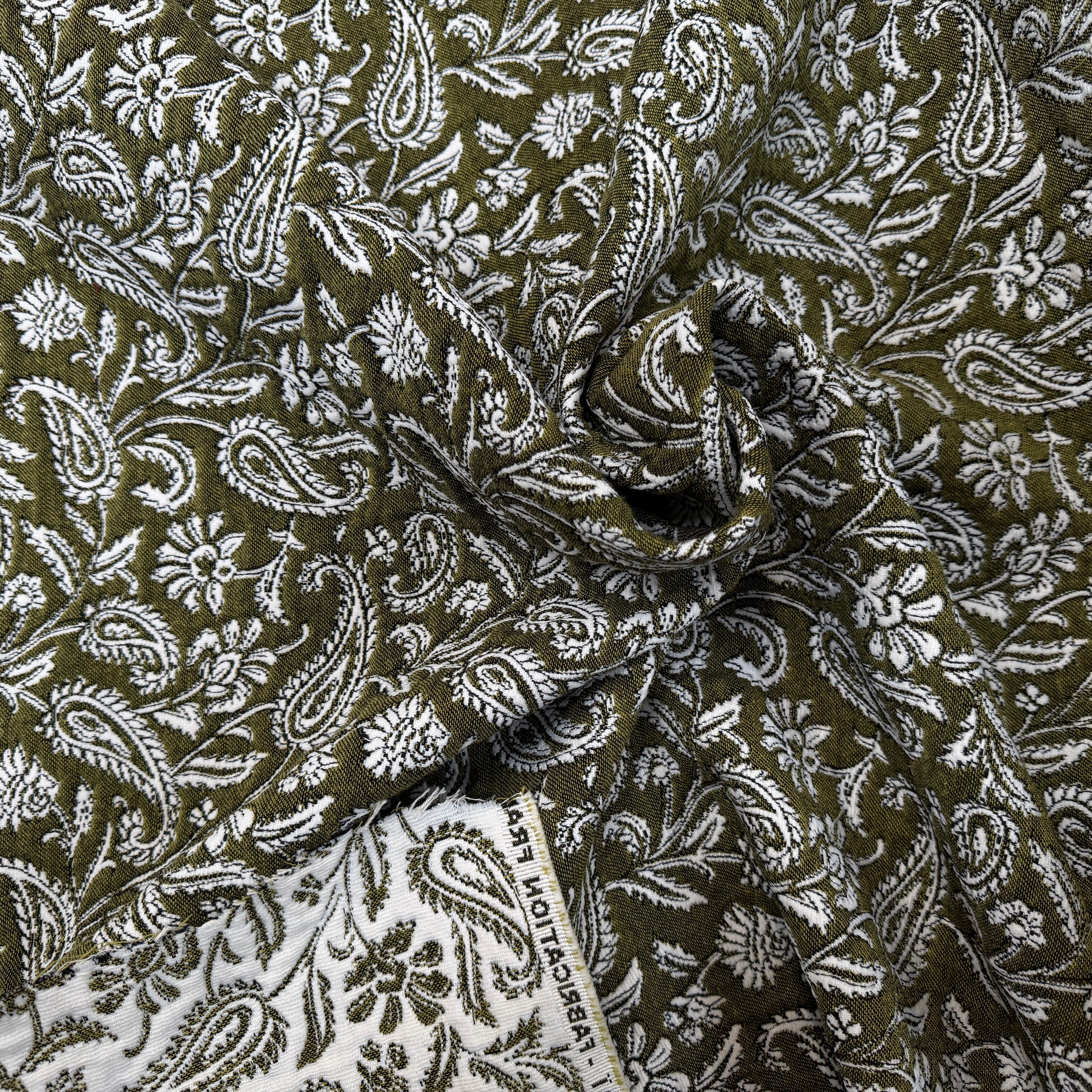 JACQUARD MUMBAI ALLOVER KAKI 140 CM - My Little Coupon