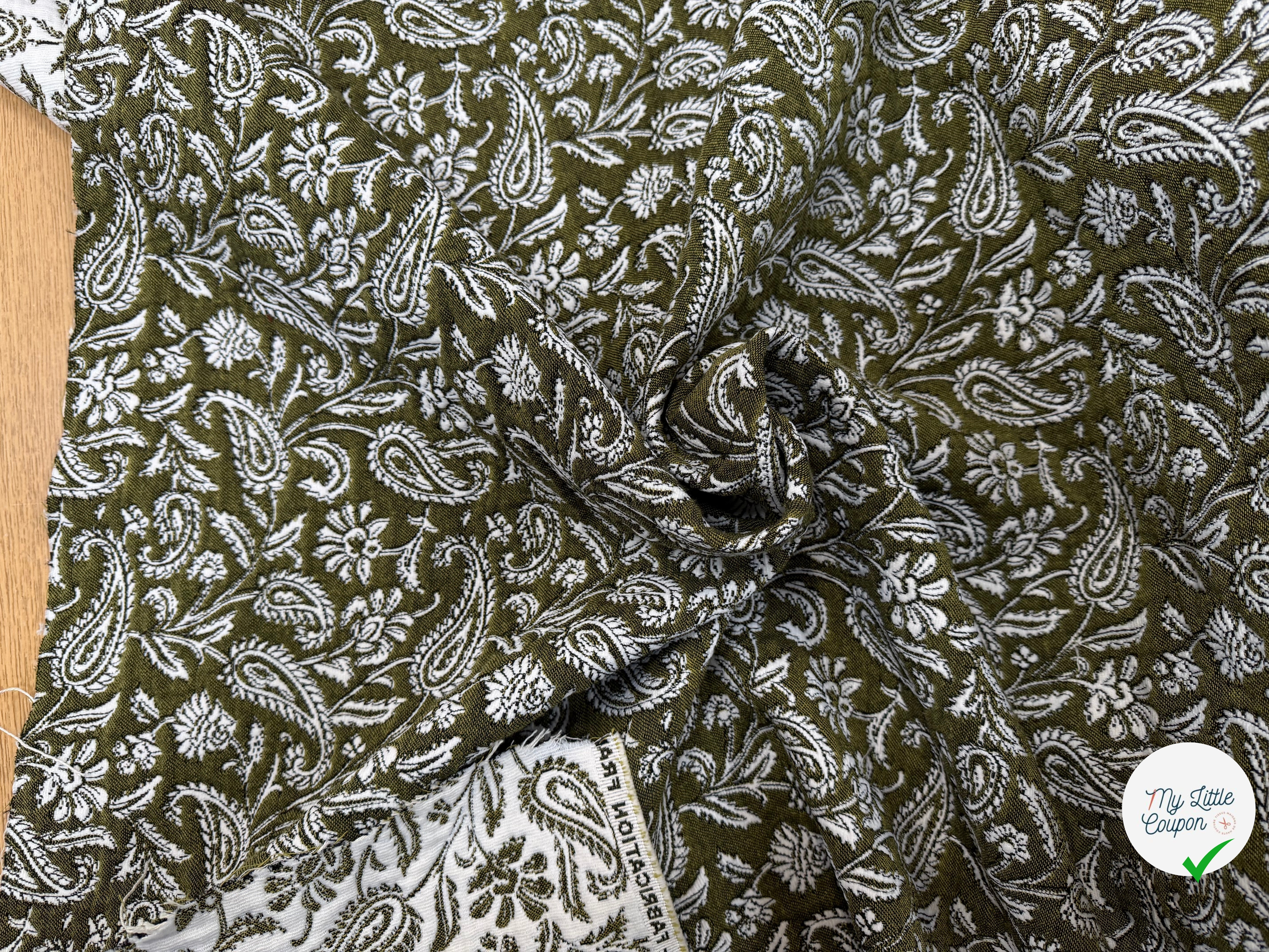 JACQUARD MUMBAI ALLOVER KAKI 140 CM - My Little Coupon