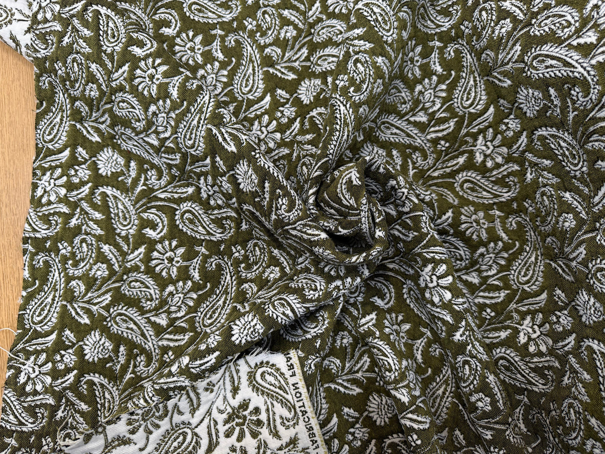 JACQUARD MUMBAI ALLOVER KAKI 140 CM - My Little Coupon