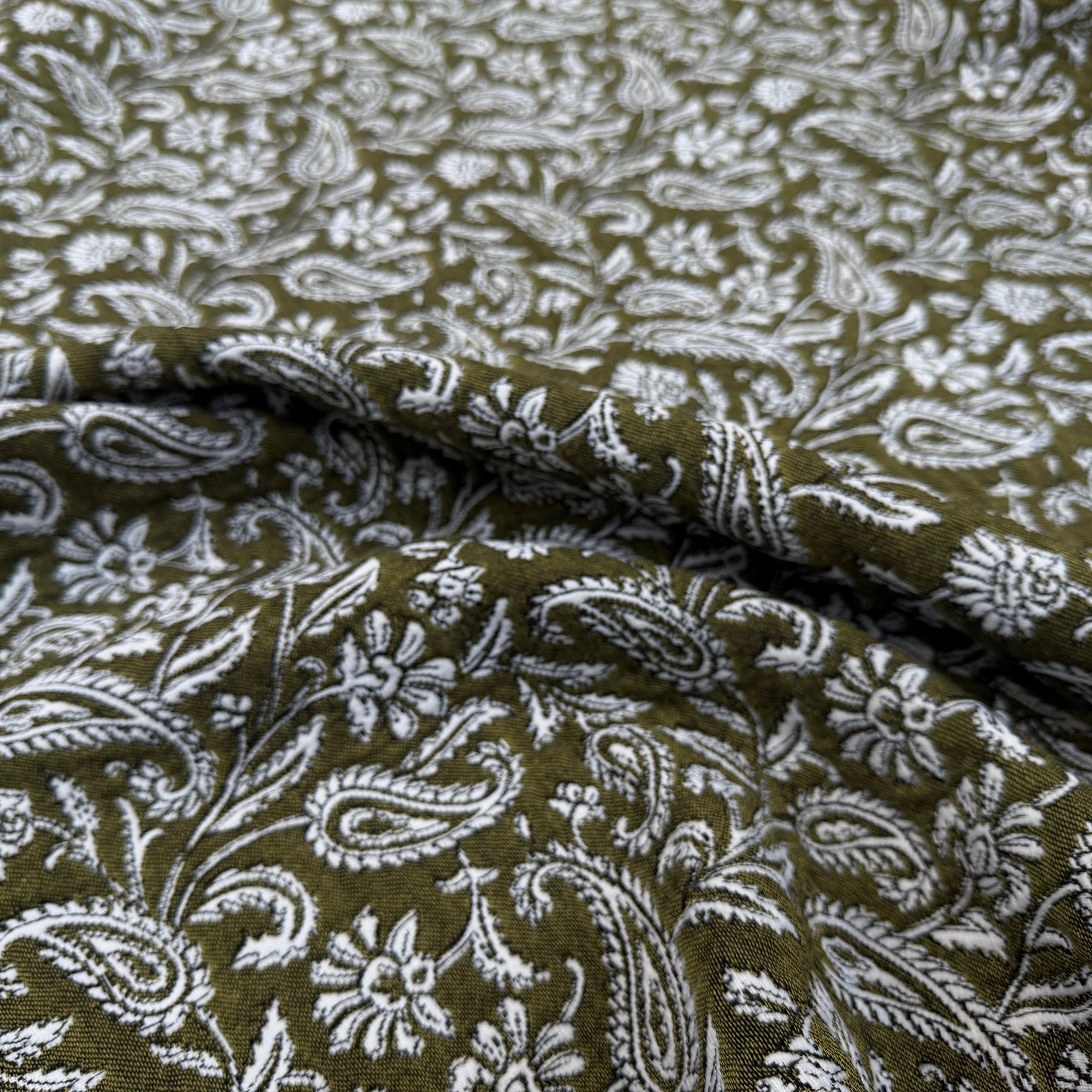 JACQUARD MUMBAI ALLOVER KAKI 140 CM - My Little Coupon