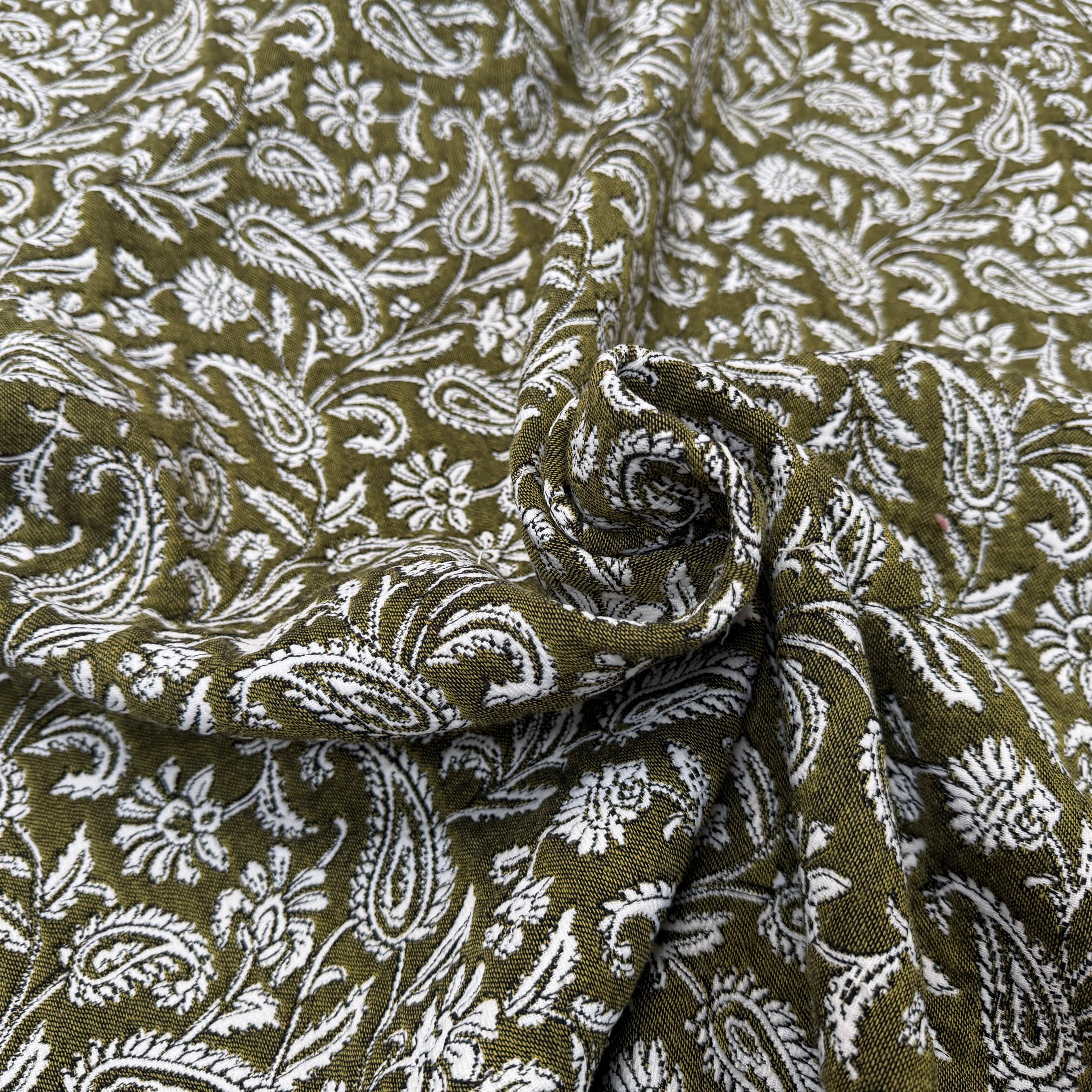 JACQUARD MUMBAI ALLOVER KAKI 140 CM - My Little Coupon