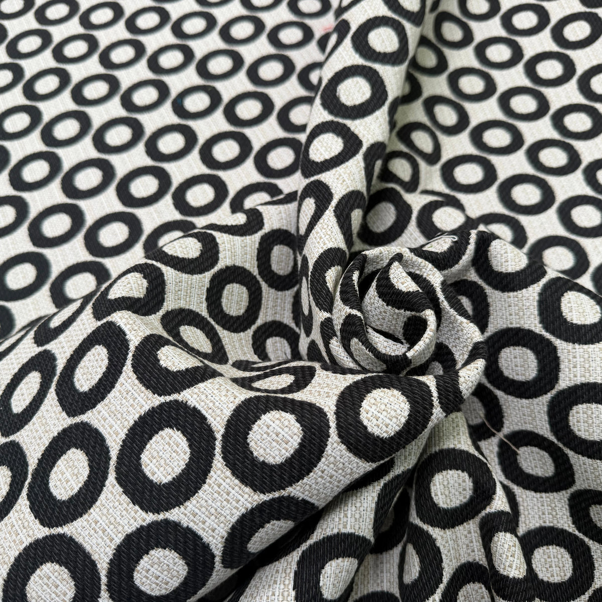 JACQUARD OPALE ALLOVER NOIR 140 CM - My Little Coupon