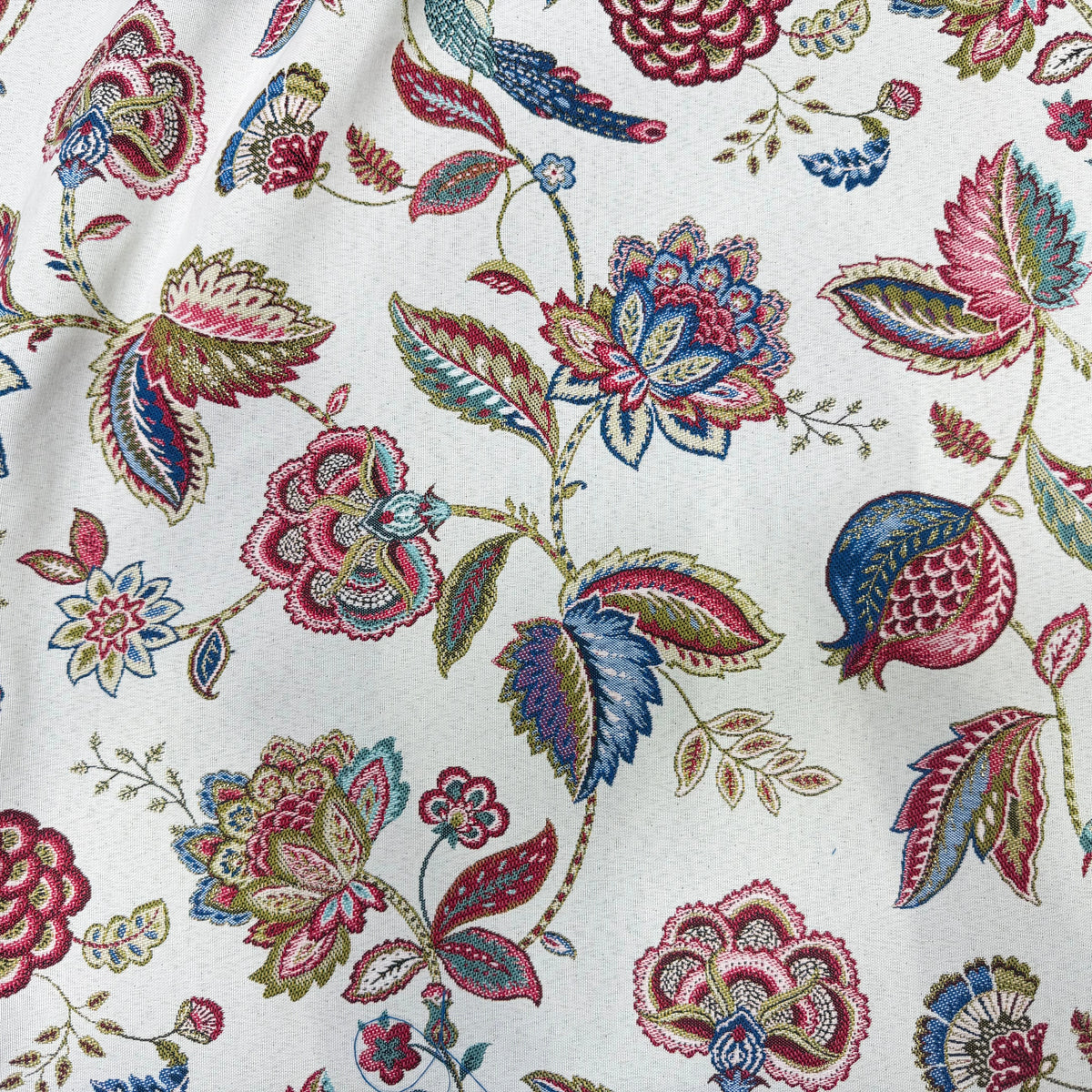 JACQUARD PALAMPORE ALLOVER BLANC 140 CM - My Little Coupon