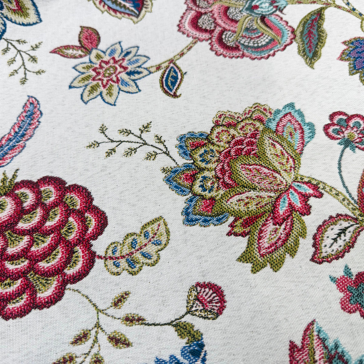 JACQUARD PALAMPORE ALLOVER BLANC 140 CM - My Little Coupon