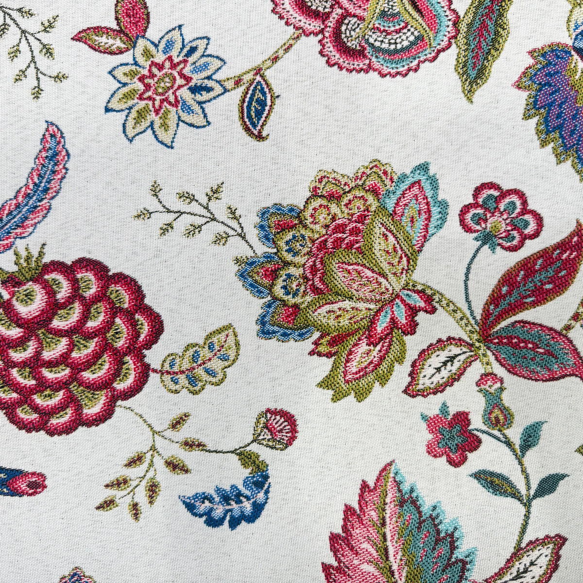 JACQUARD PALAMPORE ALLOVER BLANC 140 CM - My Little Coupon