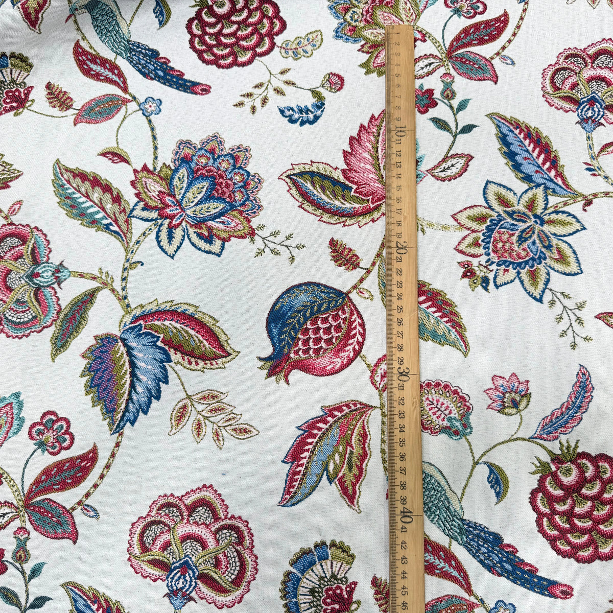 JACQUARD PALAMPORE ALLOVER BLANC 140 CM - My Little Coupon