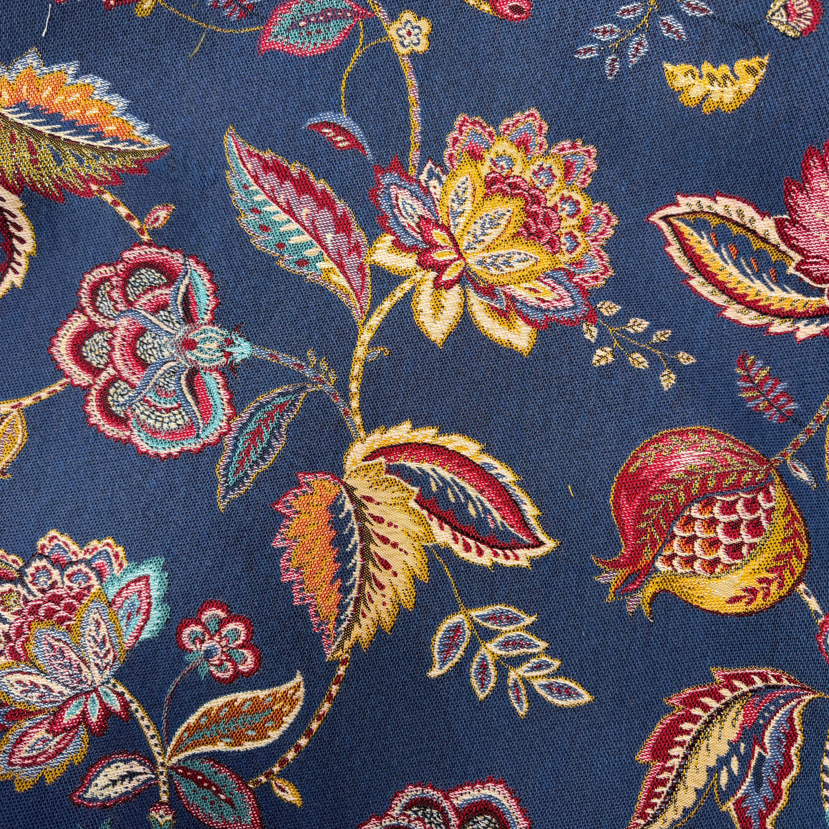 JACQUARD PALAMPORE ALLOVER BLEU 140 CM - My Little Coupon