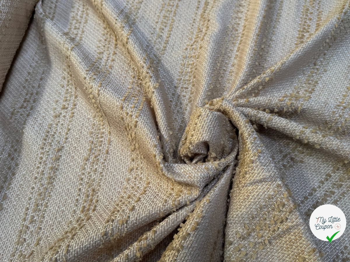 JACQUARD POLYVISCOSE SOUPLE BEIGE - My Little Coupon