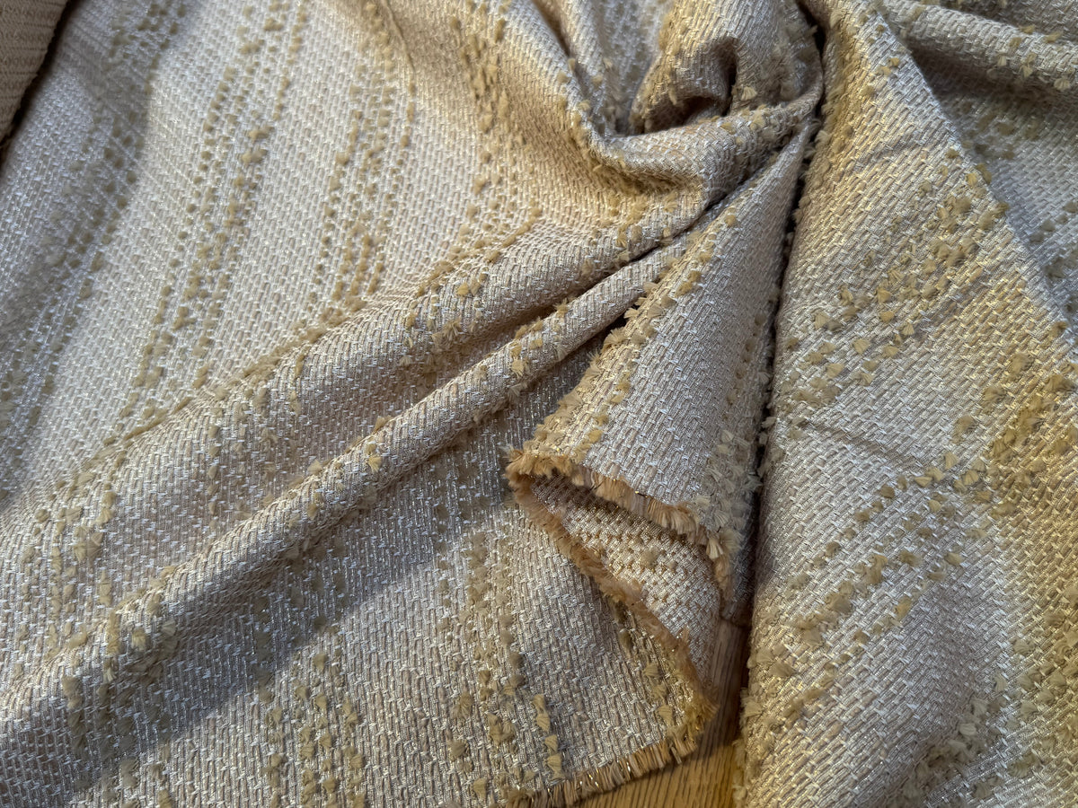 JACQUARD POLYVISCOSE SOUPLE BEIGE - My Little Coupon
