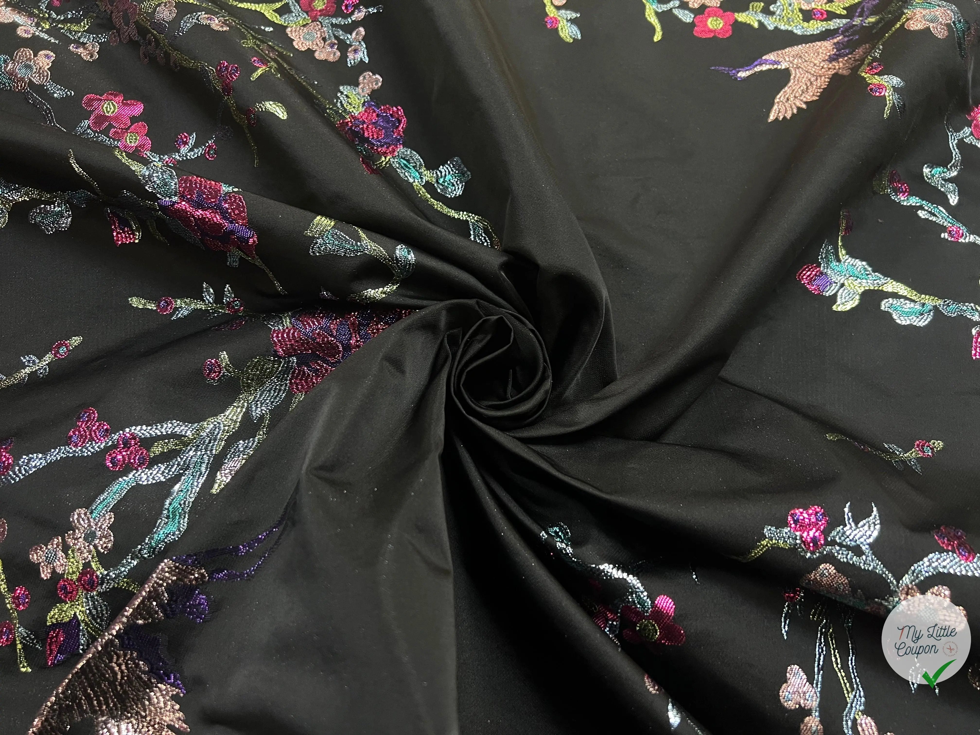 JACQUARD REVERSIBLE FIL COUPÉ METAL KIMONO JAPONAIS - My Little Coupon - tissu - coudre