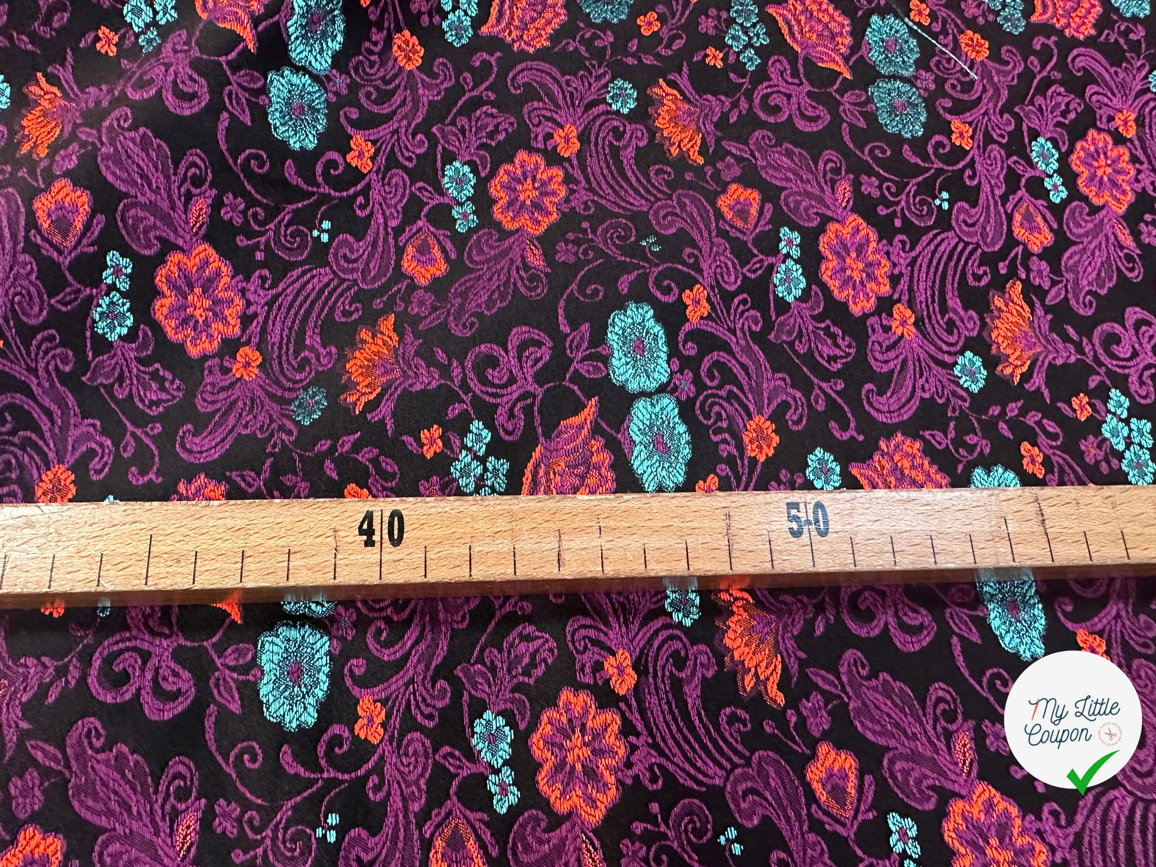 JACQUARD REVERSIBLE RAYURES ORANGE ET BLEU ET FLEURS - My Little Coupon
