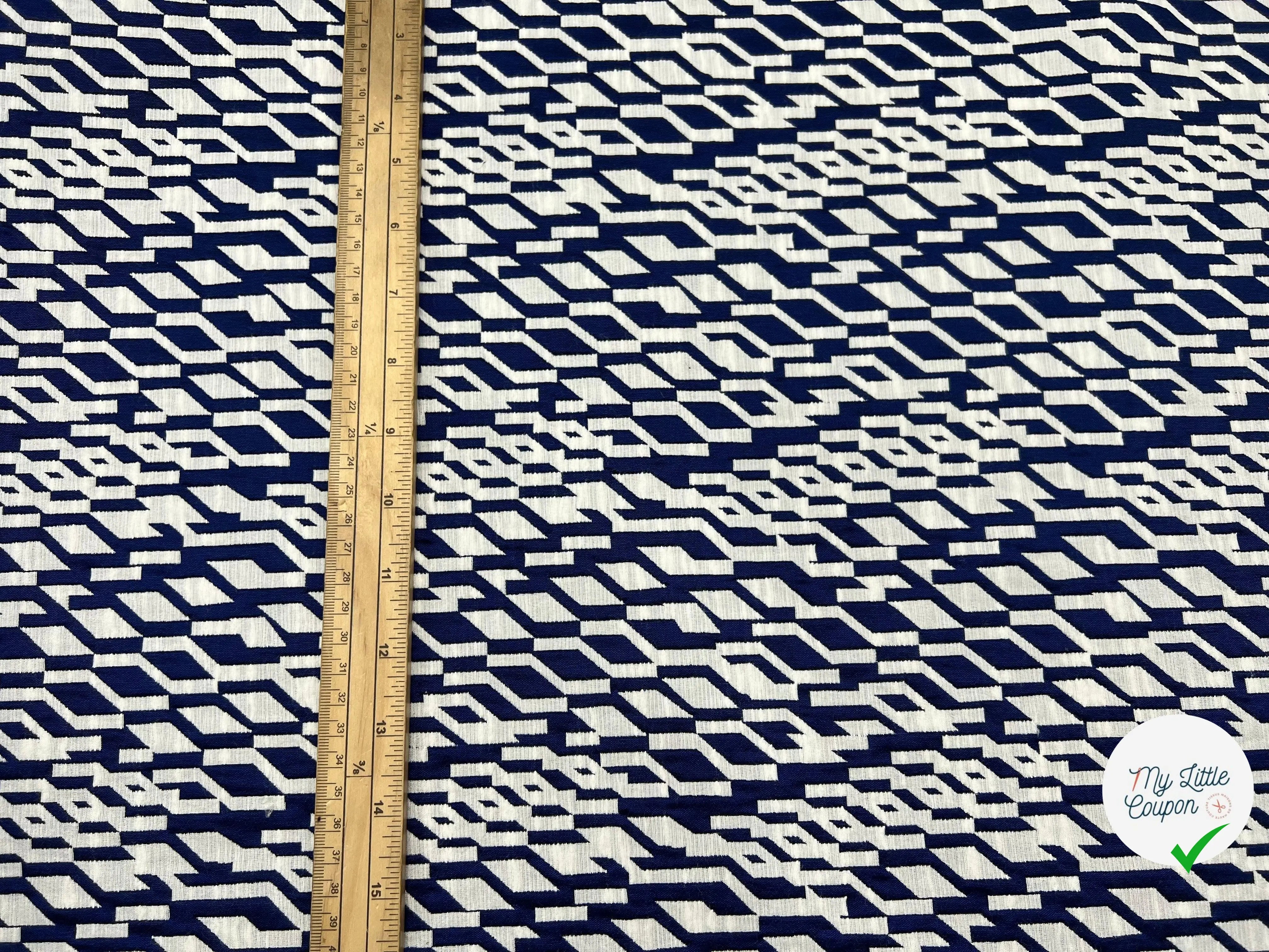 JACQUARD ROYAL GÉOMÉTRIQUE - My Little Coupon - tissu - coudre