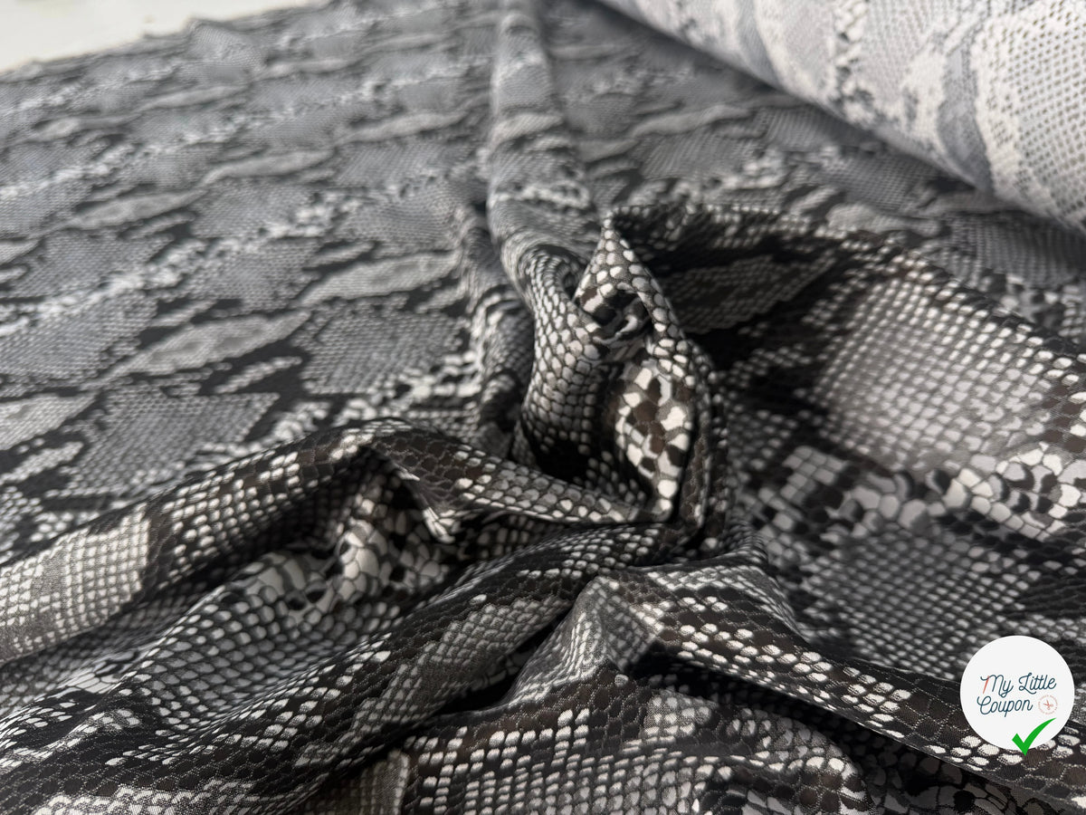 JACQUARD SERPENT GRIS ARGENT 19% COTON - My Little Coupon