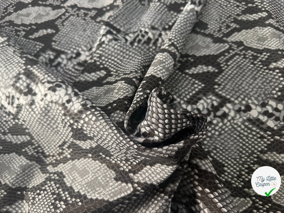 JACQUARD SERPENT GRIS ARGENT 19% COTON - My Little Coupon