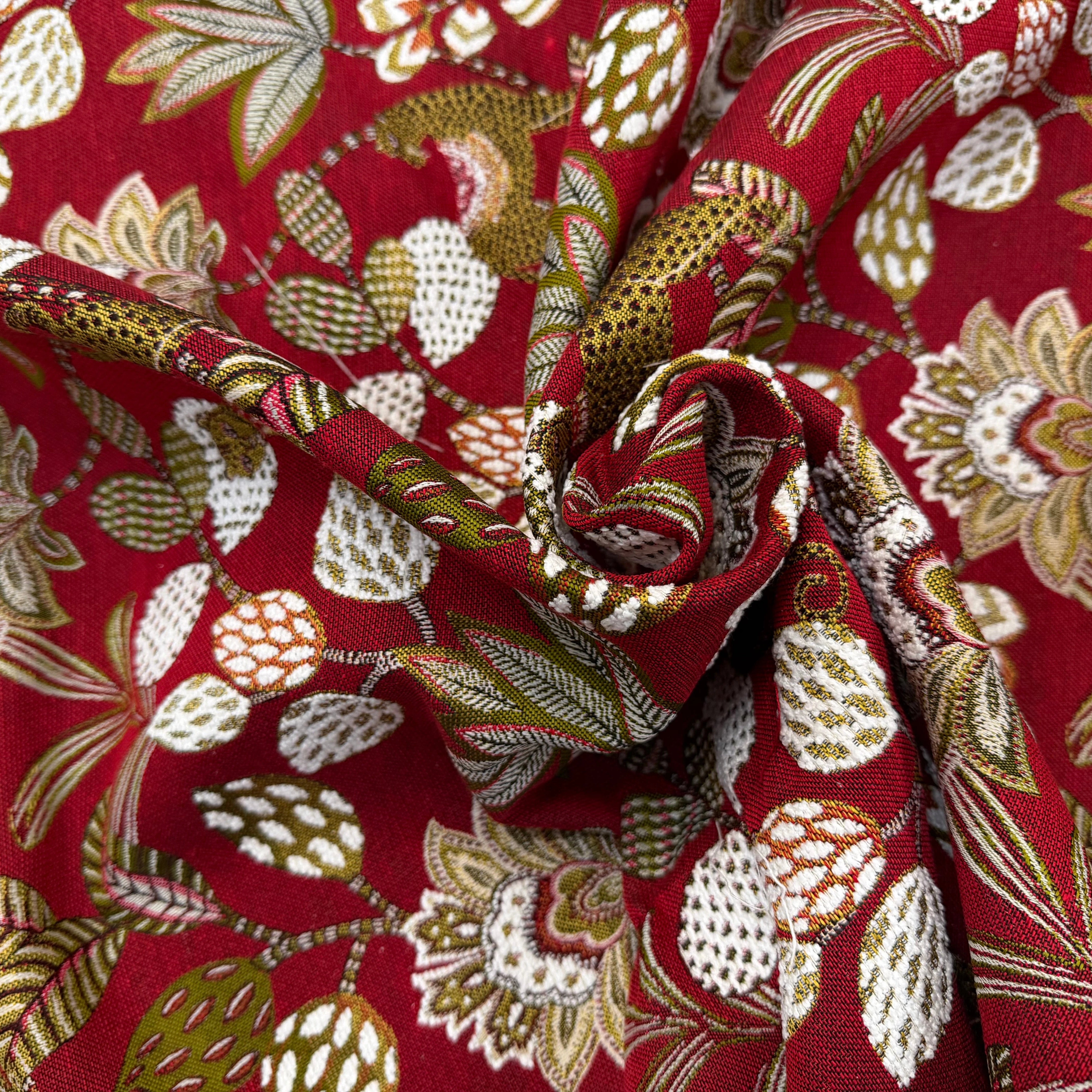 JACQUARD SOLIMAN ALLOVER ROUGE 140 CM - My Little Coupon