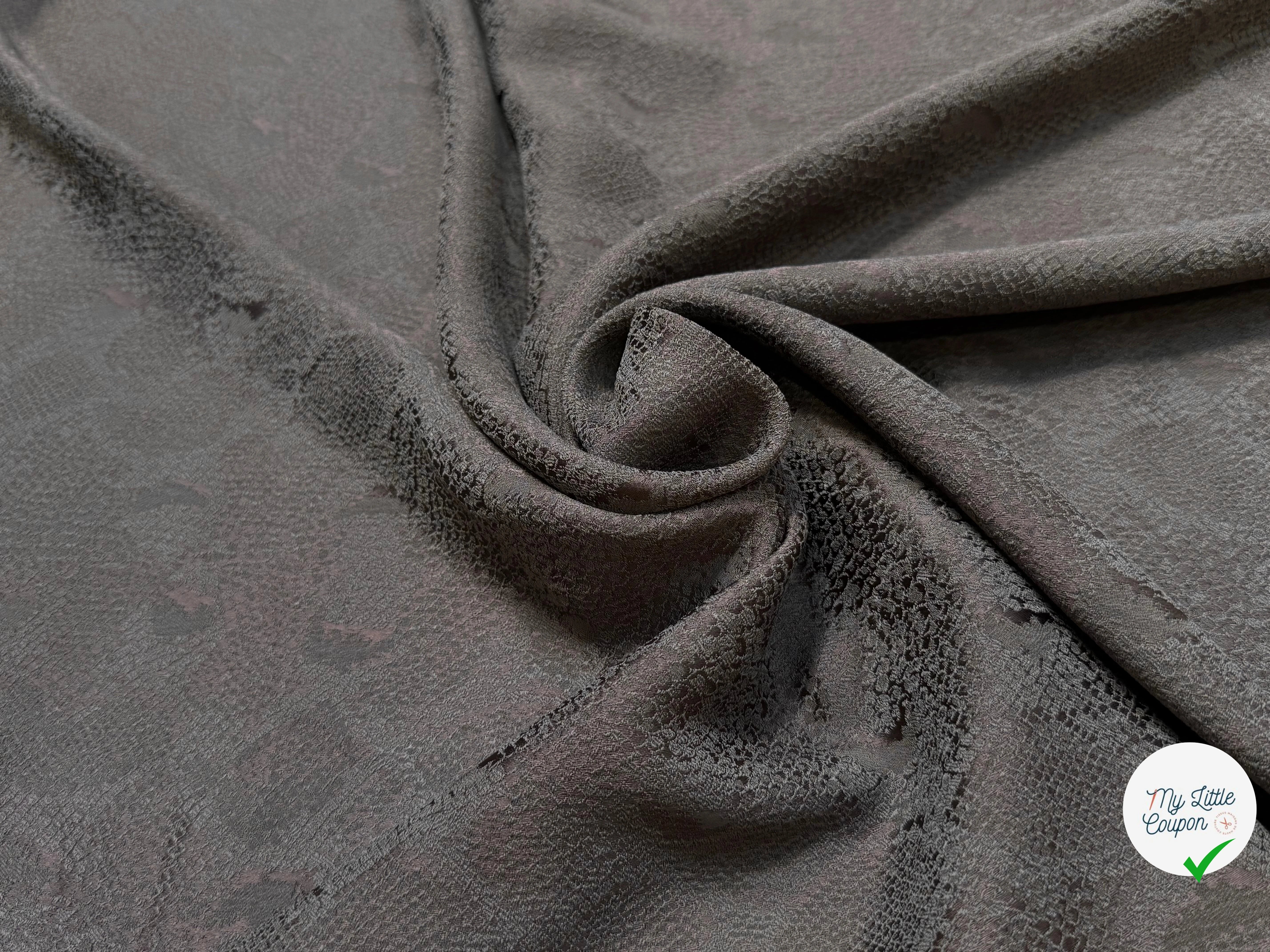 JACQUARD SOUPLE PYTHON GRIS MARRON - My Little Coupon