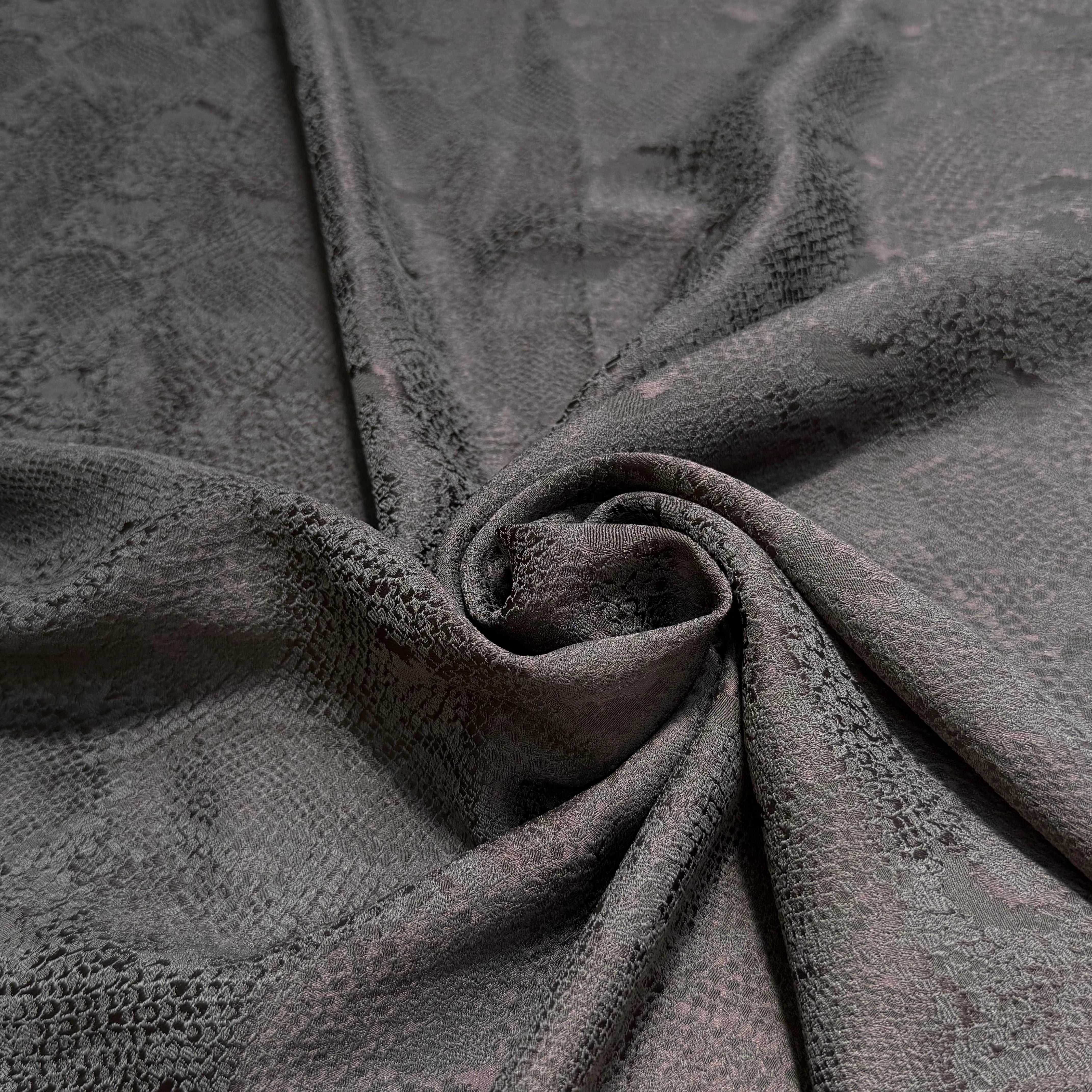 JACQUARD SOUPLE PYTHON GRIS MARRON - My Little Coupon