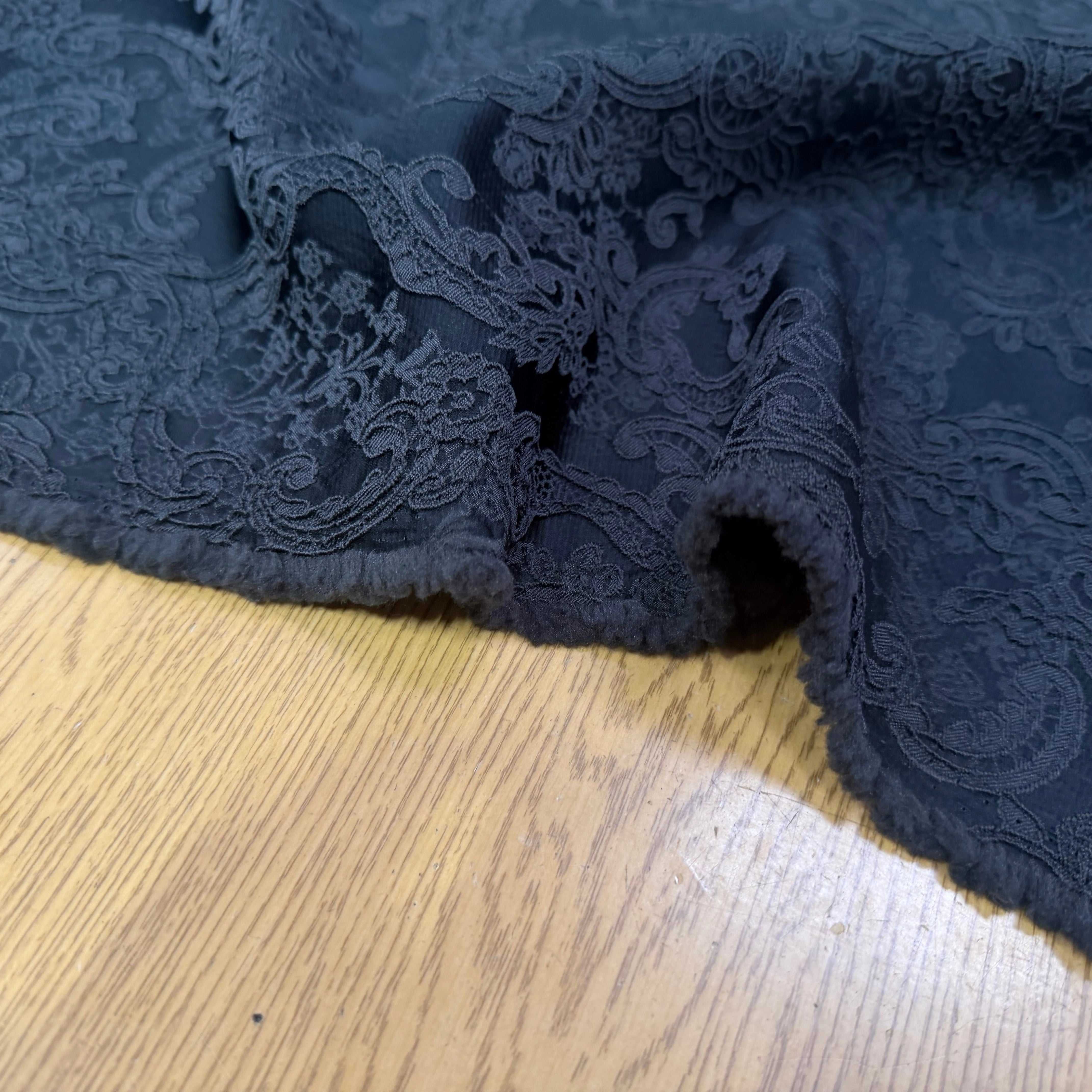 JACQUARD STRETCH CROCHET GRIS ANTHRACTIE - My Little Coupon