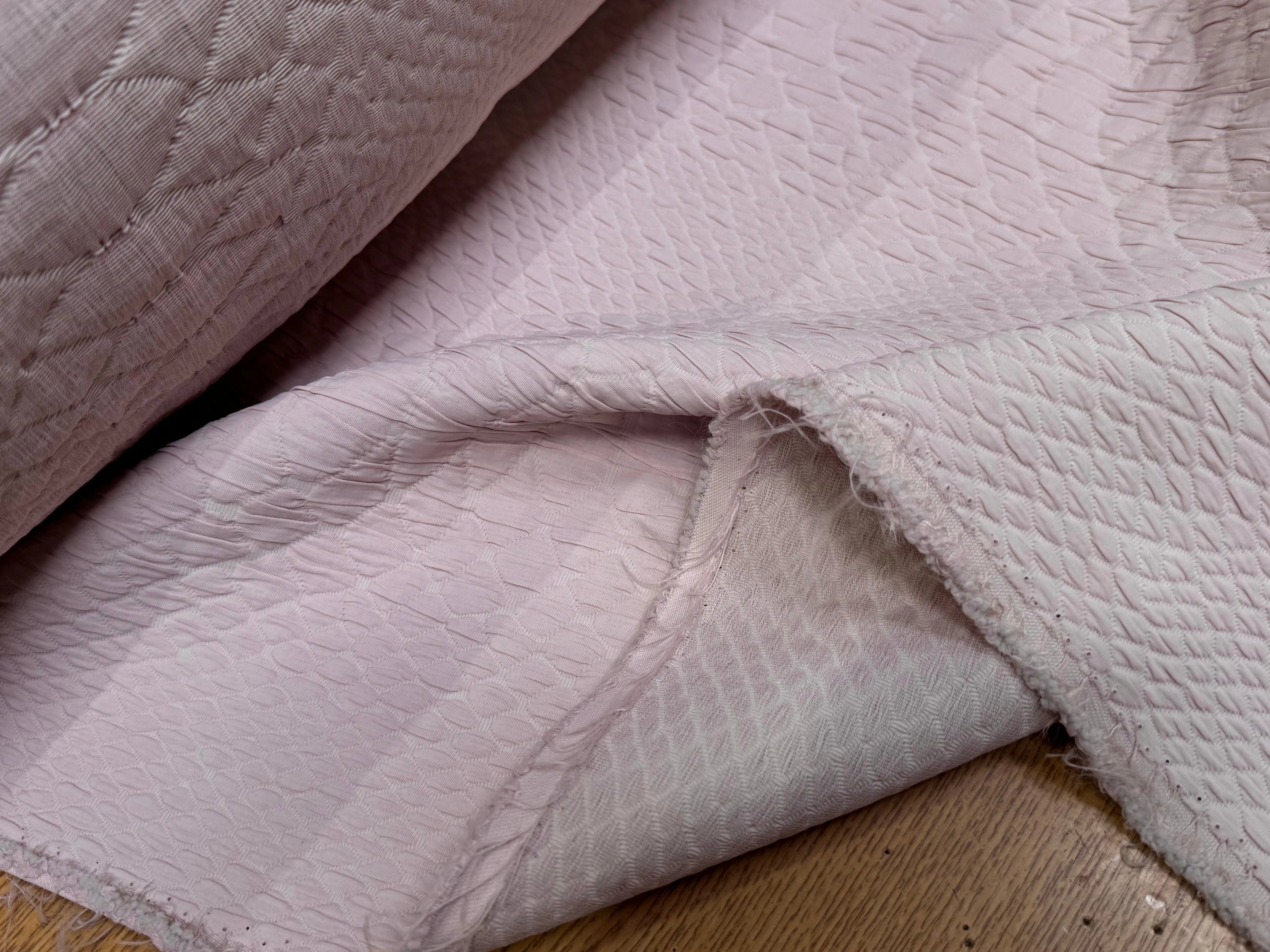 JACQUARD STRETCH ROSE ACÉTATE VISCOSE - My Little Coupon