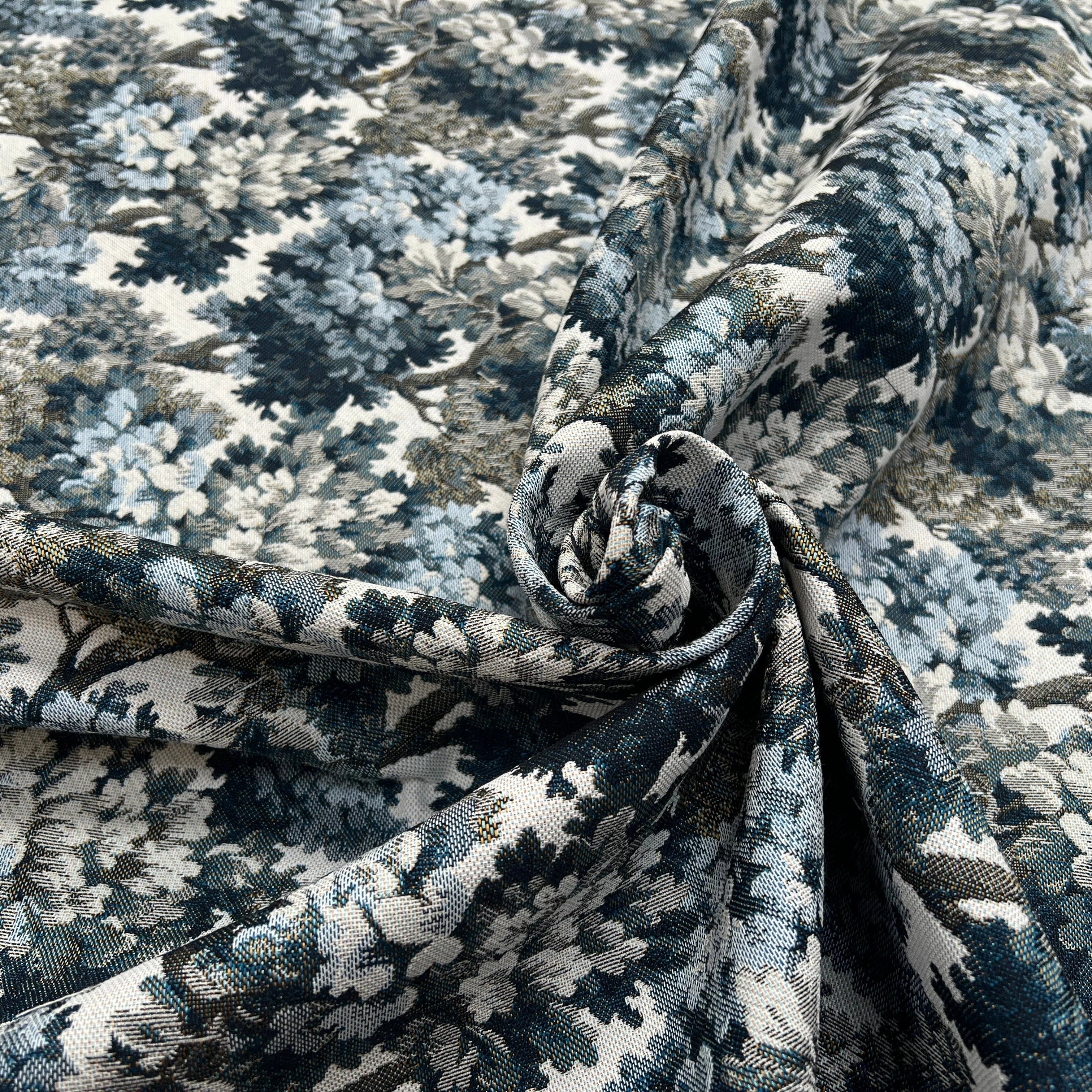 JACQUARD TISSÉ TEINT AUBUSSON ALLOVER BLEU - My Little Coupon