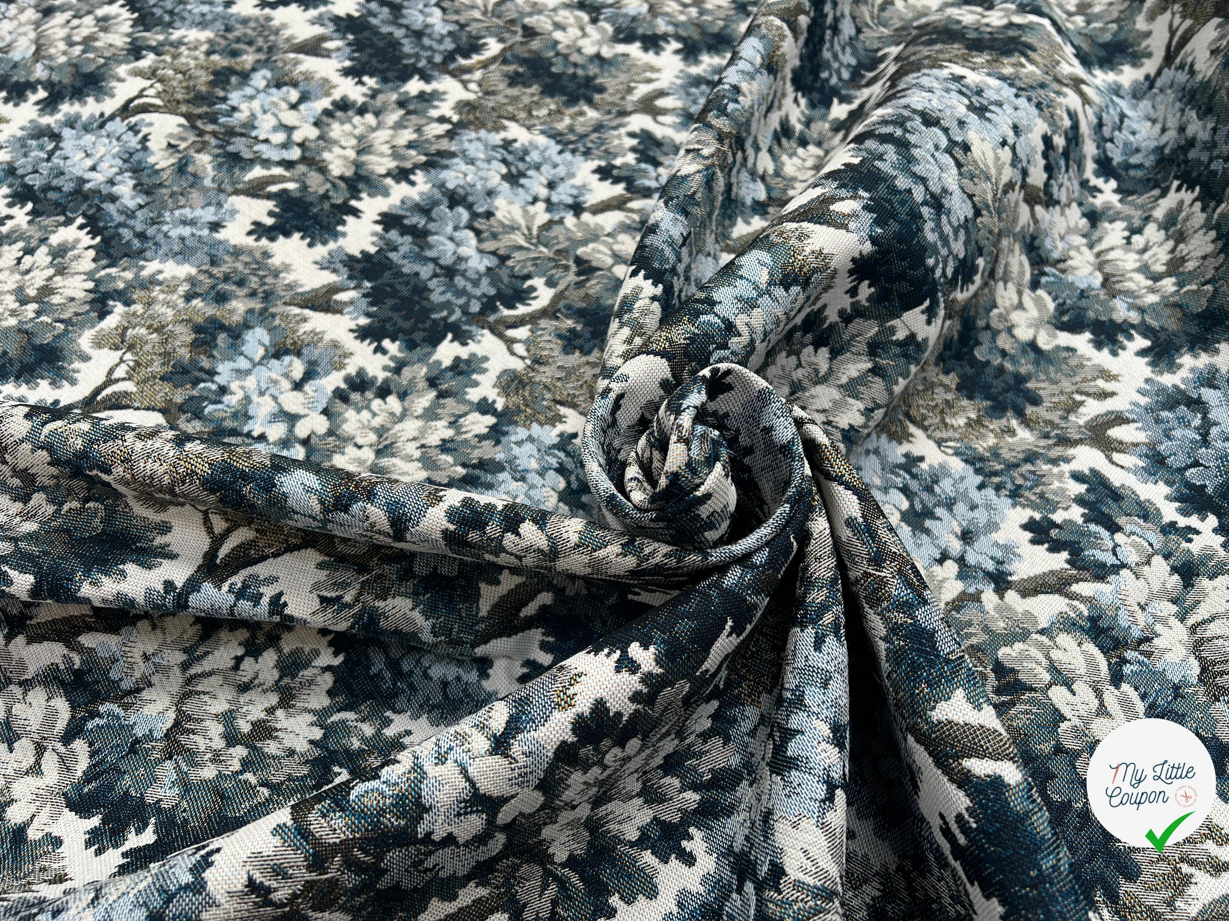 JACQUARD TISSÉ TEINT AUBUSSON ALLOVER BLEU - My Little Coupon