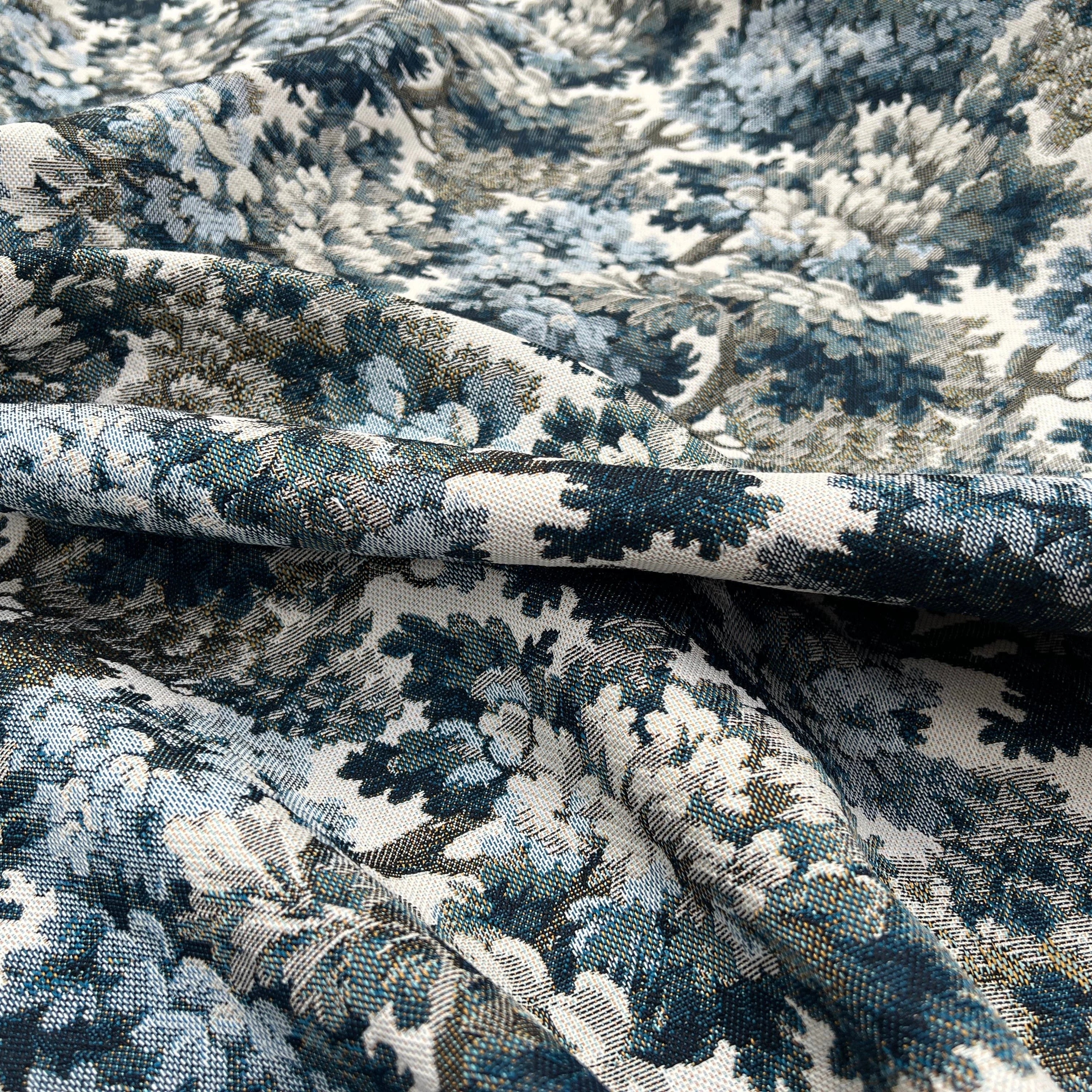 JACQUARD TISSÉ TEINT AUBUSSON ALLOVER BLEU - My Little Coupon