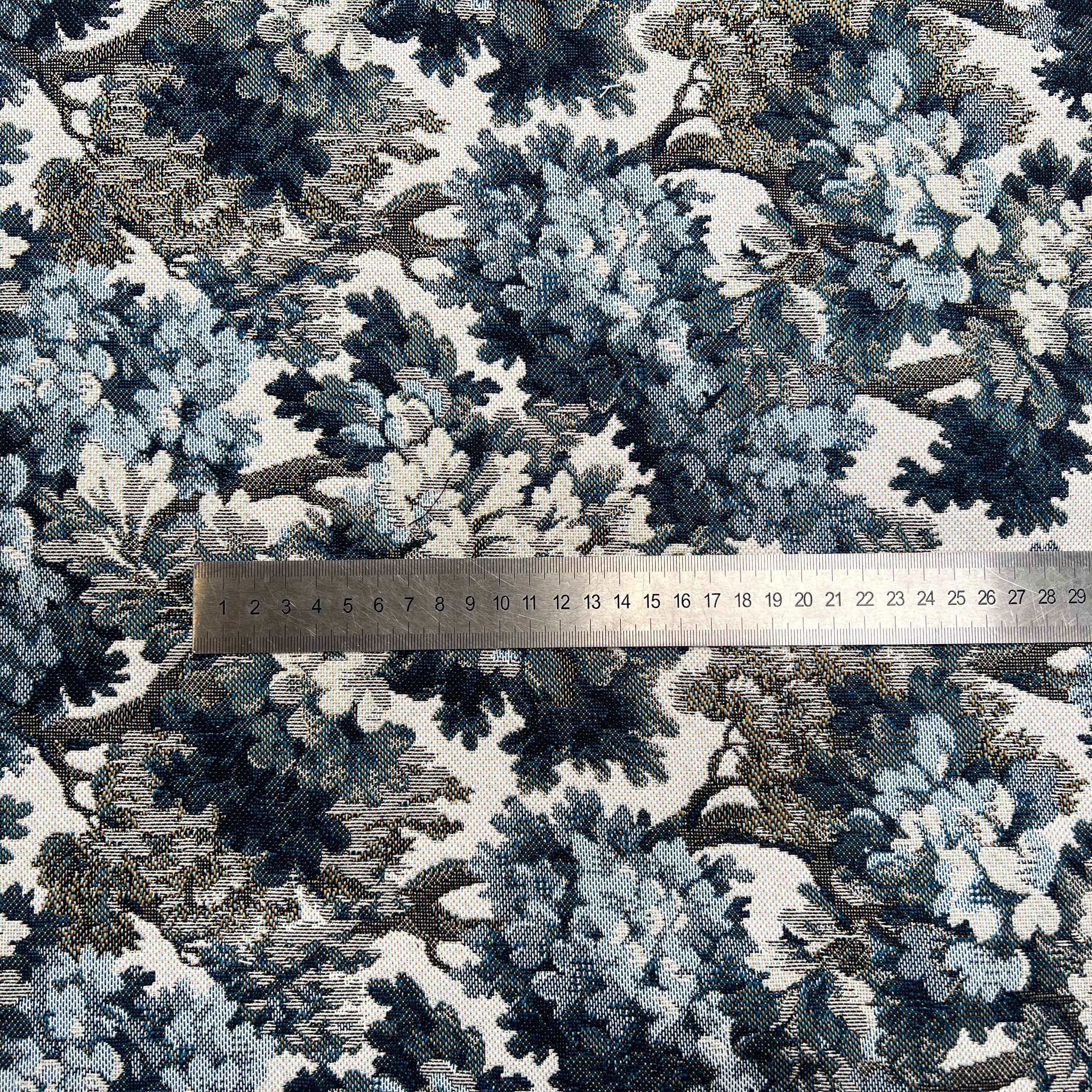 JACQUARD TISSÉ TEINT AUBUSSON ALLOVER BLEU - My Little Coupon