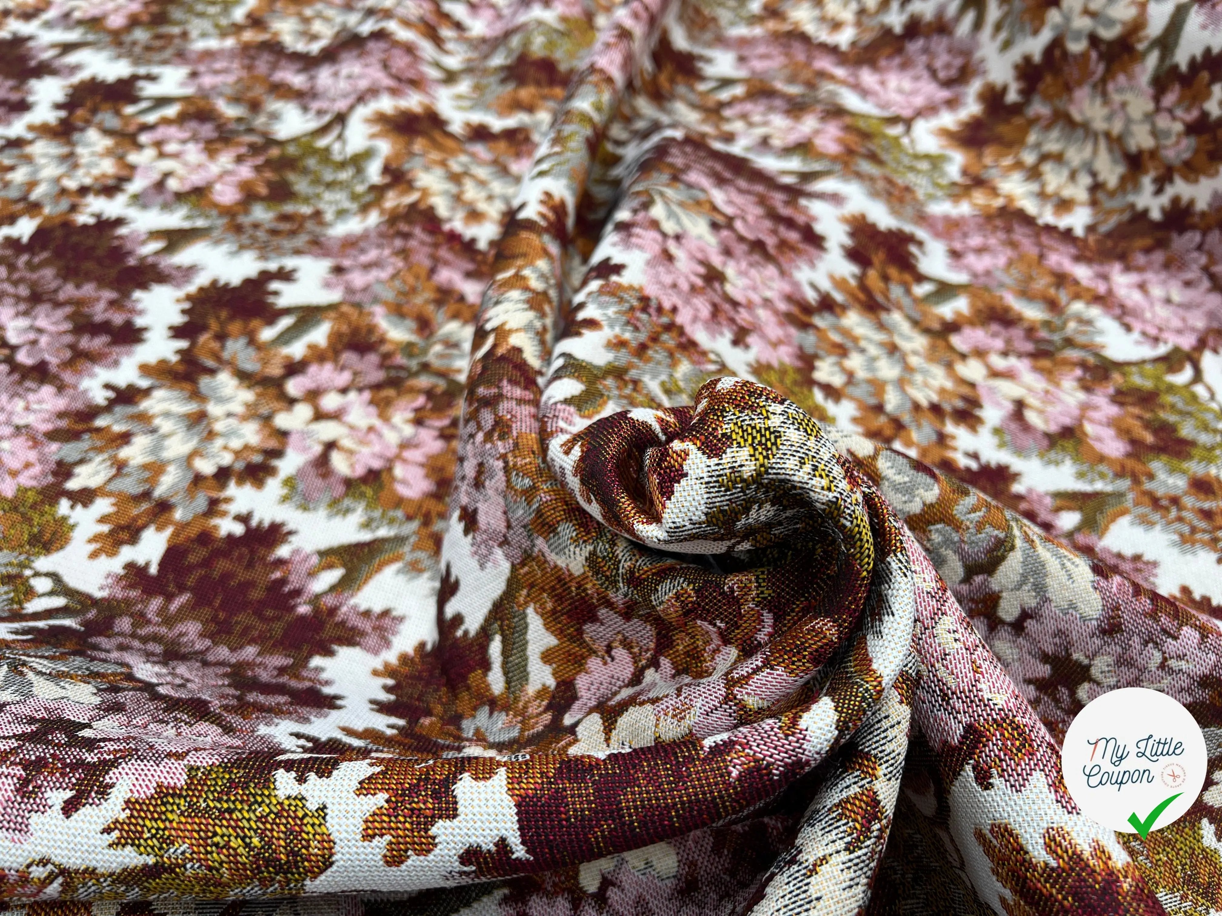 JACQUARD AUBUSSON DYED TISSUE ALL OVER RUST - My Little Coupon