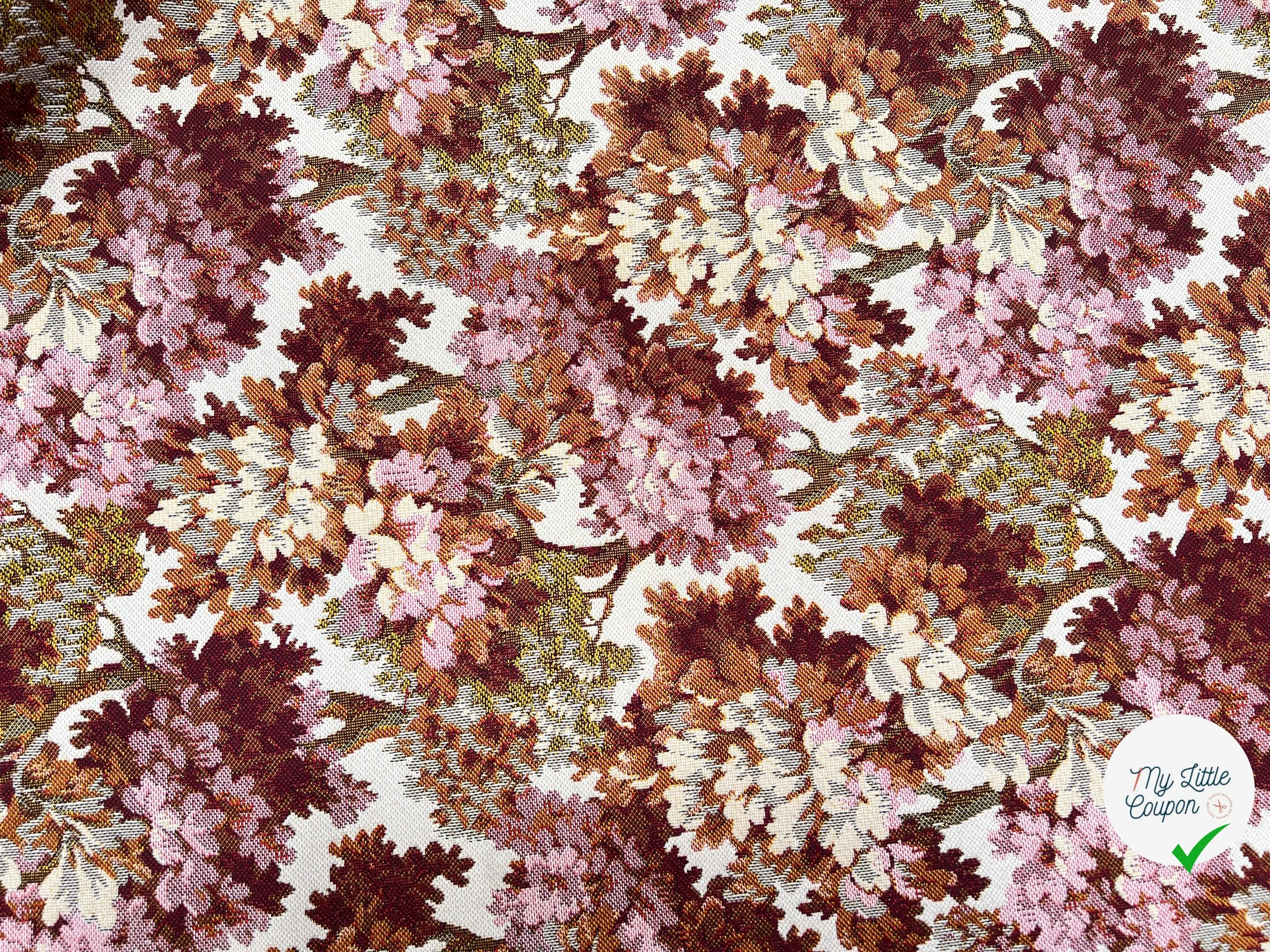 JACQUARD TISSÉ TEINT AUBUSSON ALLOVER ROUX - My Little Coupon
