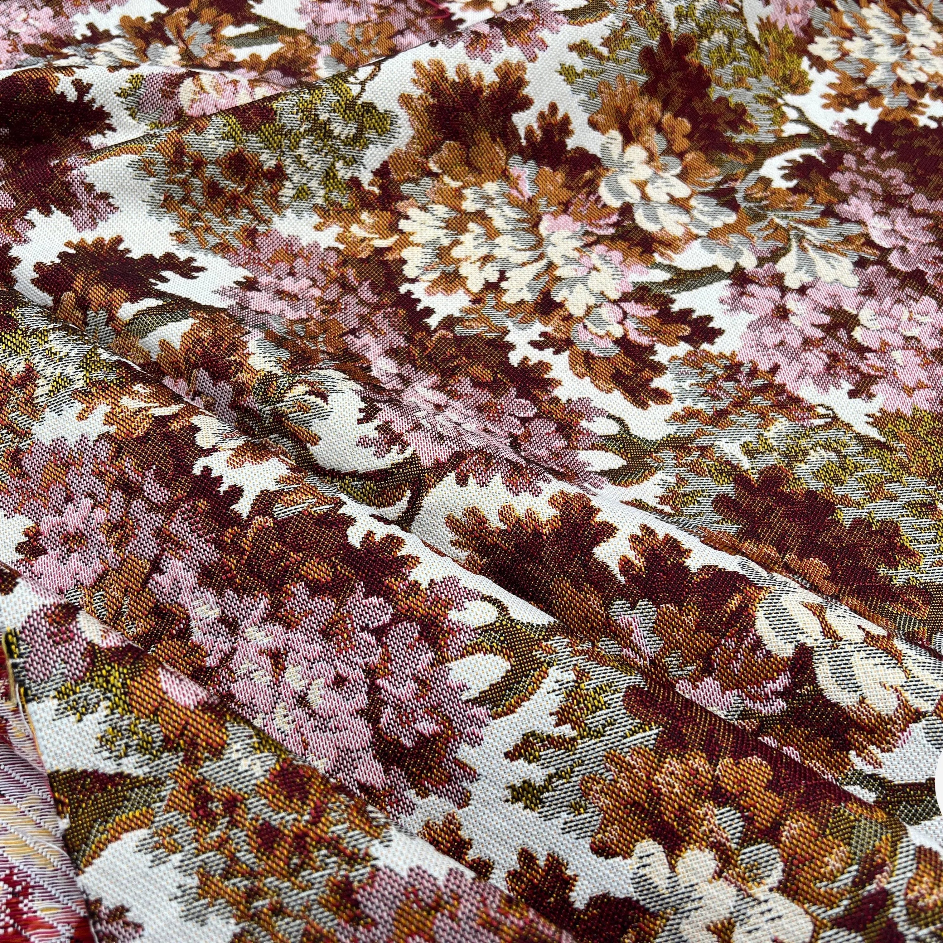 JACQUARD TISSÉ TEINT AUBUSSON ALLOVER ROUX - My Little Coupon